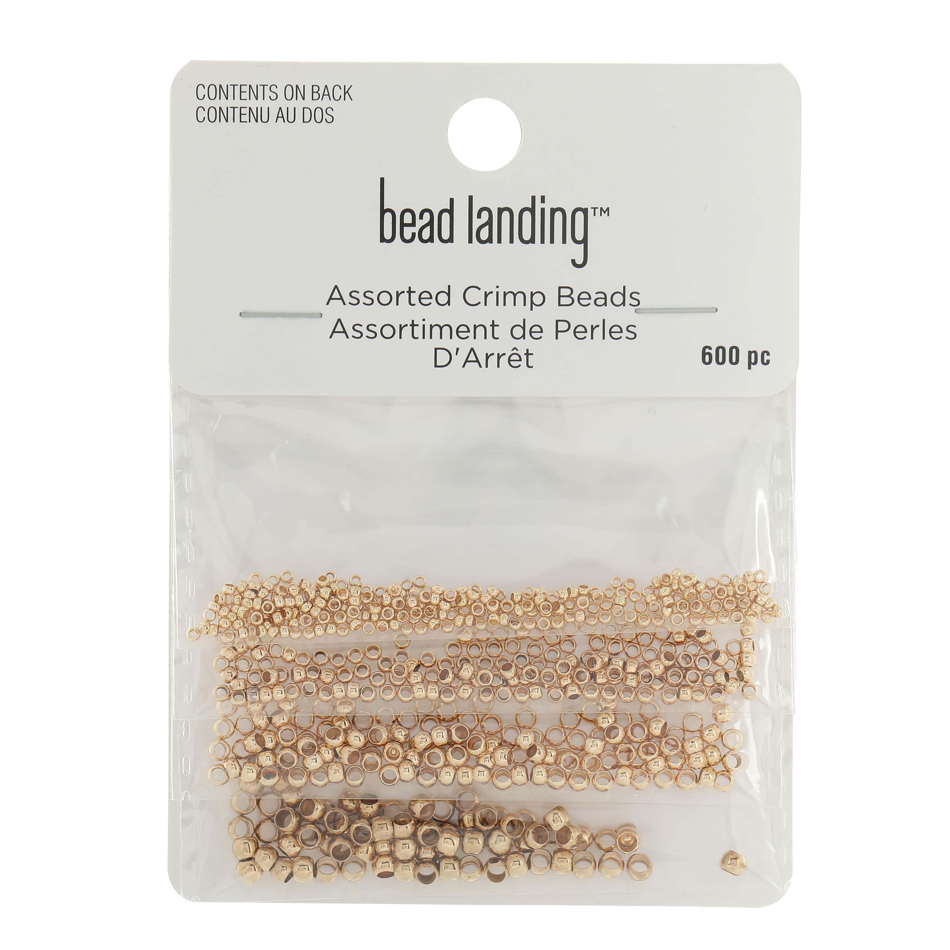 12 Packs: 600 ct. (7,200 total) Assorted Metal Crimp Beads by Bead Landing™