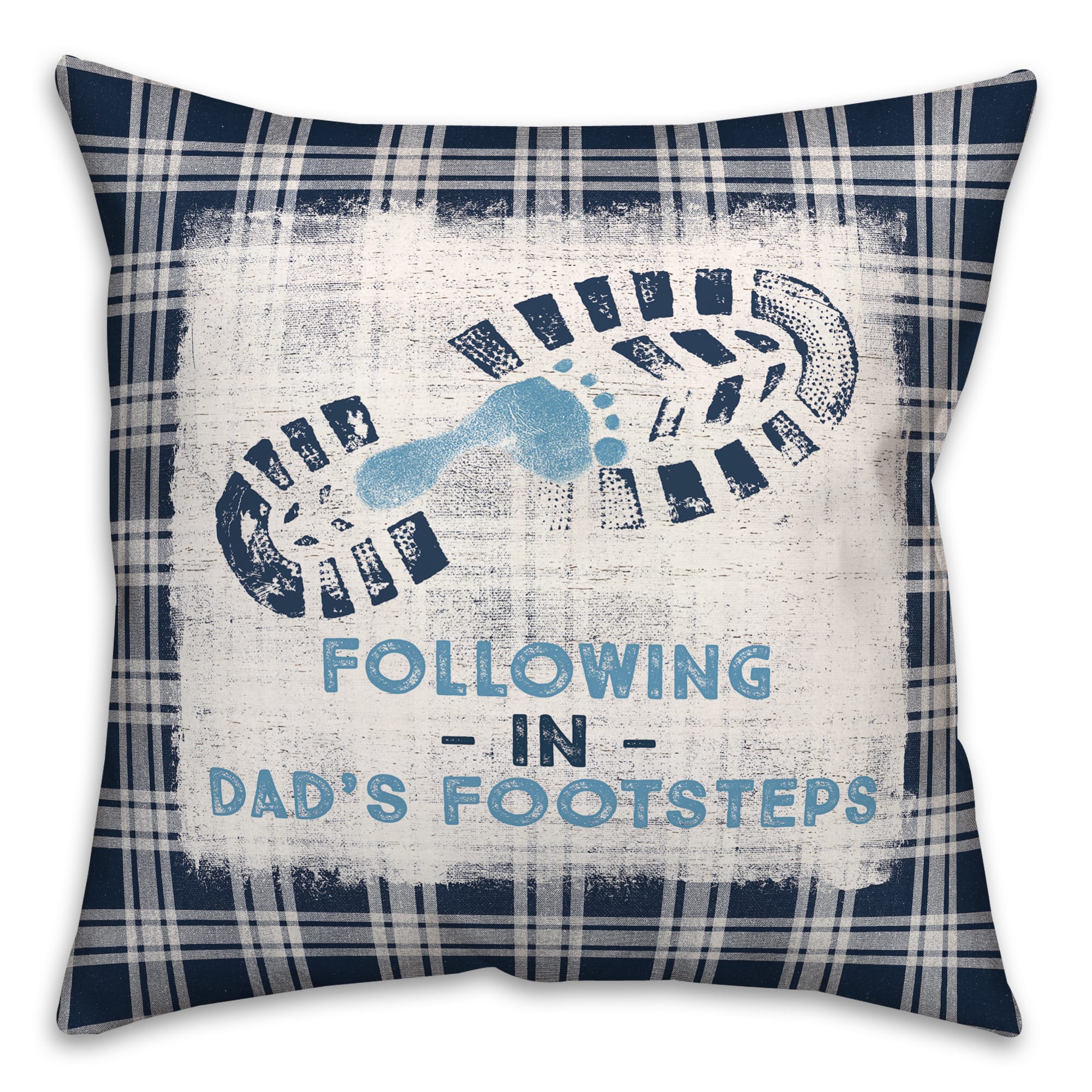 Following in Dad&#x27;s Footsteps Indoor/Outdoor Pillow