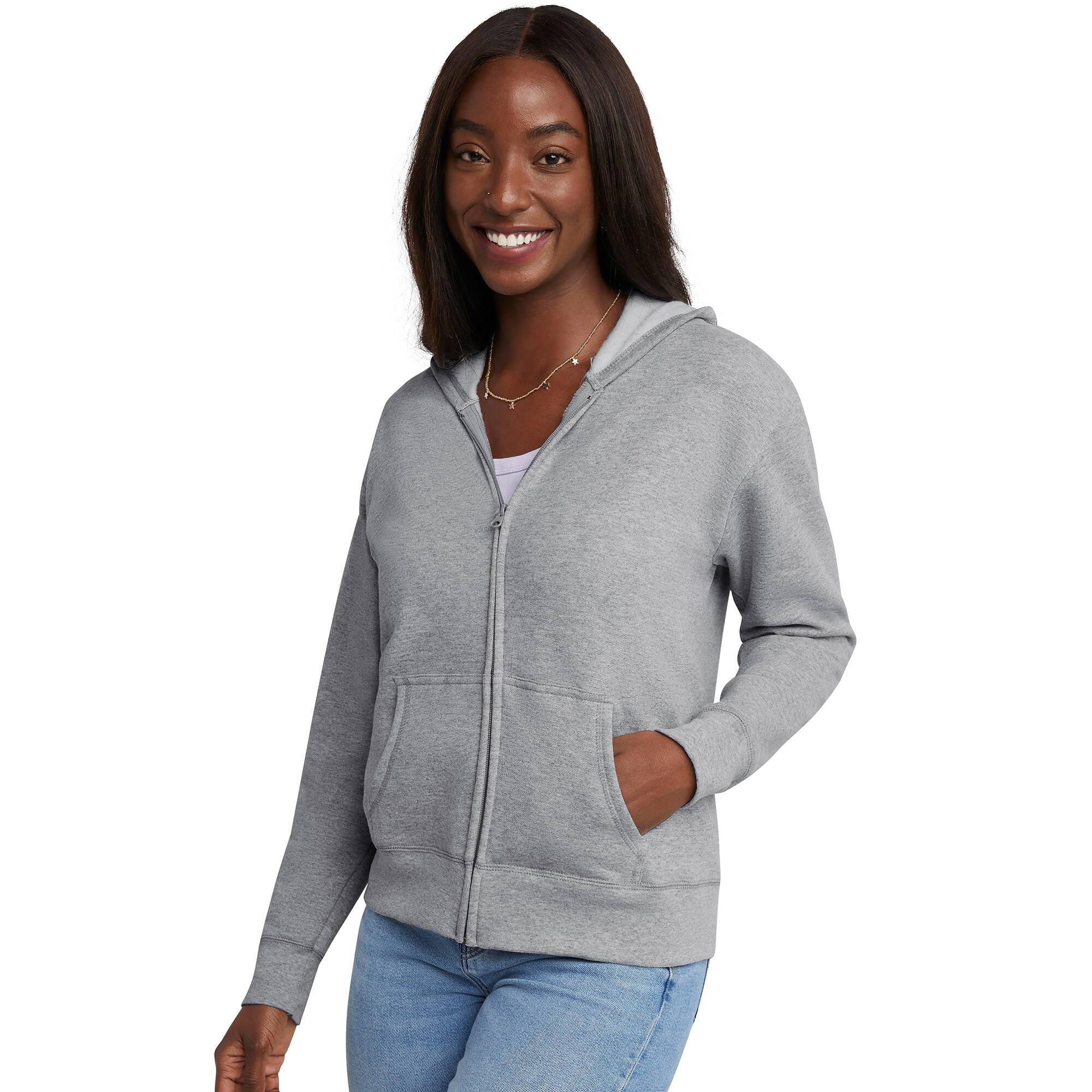 Hanes EcoSmart Full-Zip Women&#x27;s Hoodie