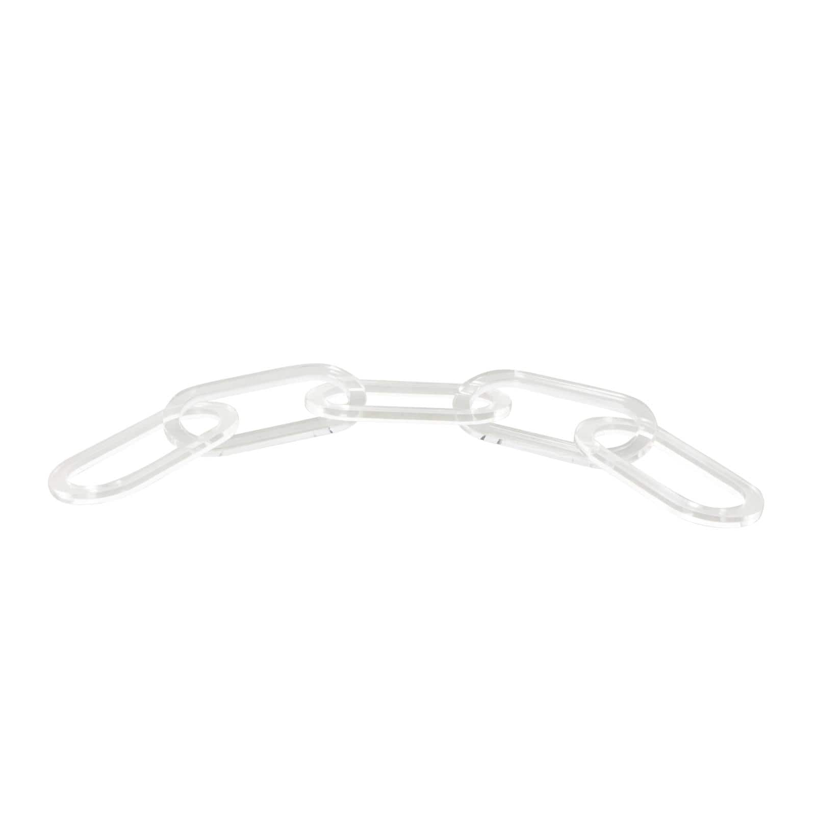 27" Clear Acrylic Plastic Chain Oval Link Sculpture