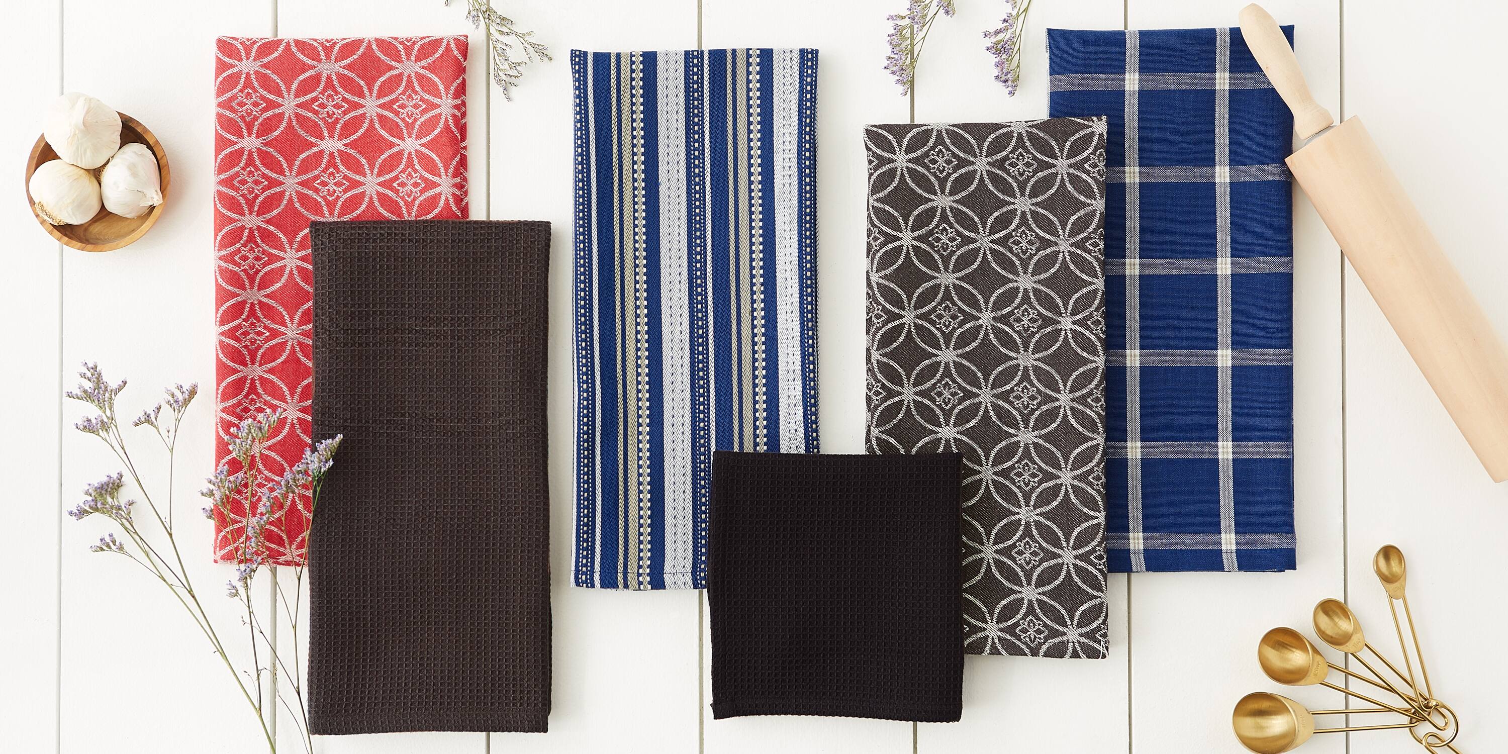 DII® Assorted Dark Brown Dishtowel & Dishcloth (Set of 5)