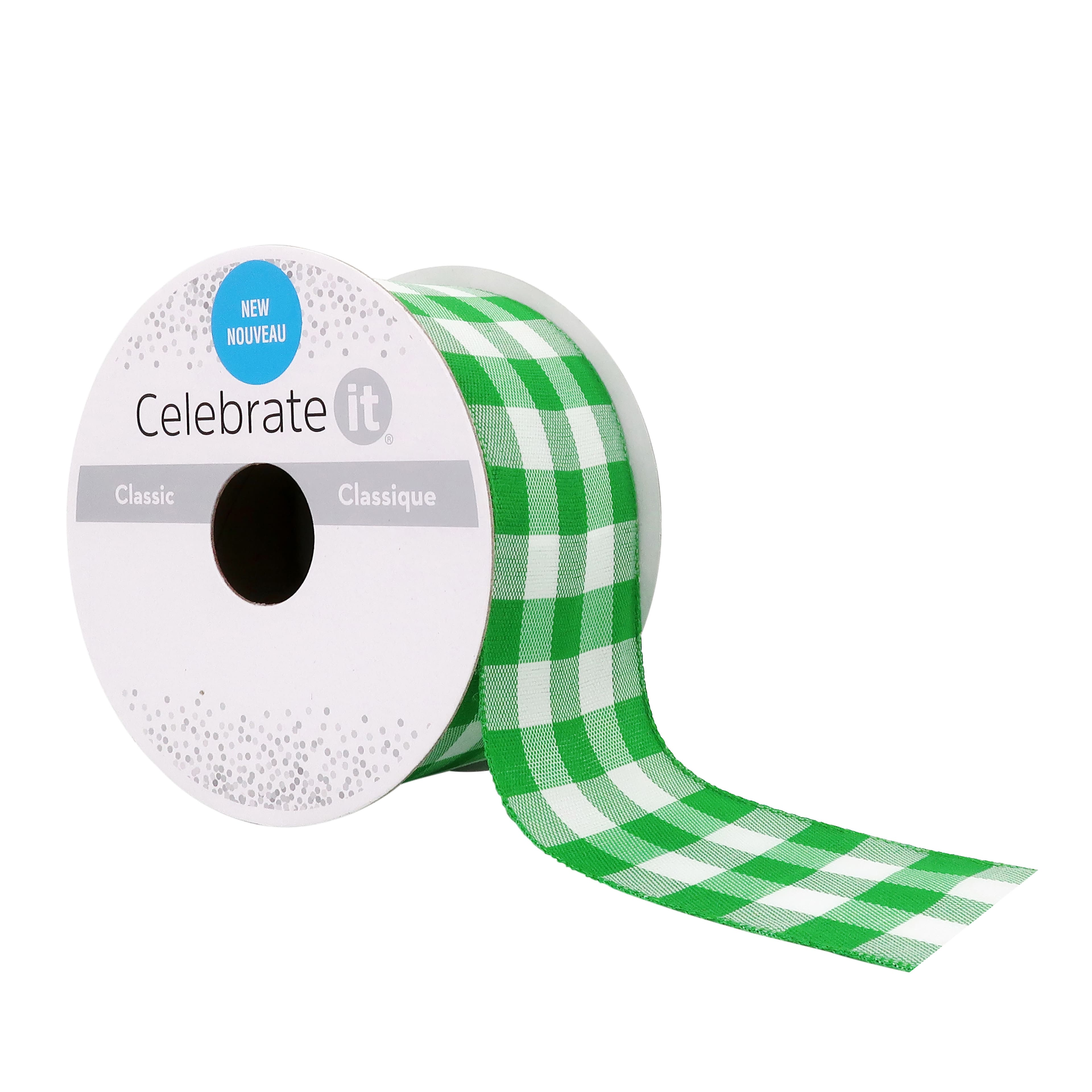 12 Pack: 1.5" x 3yd. Wired Checkered Ribbon by Celebrate It®