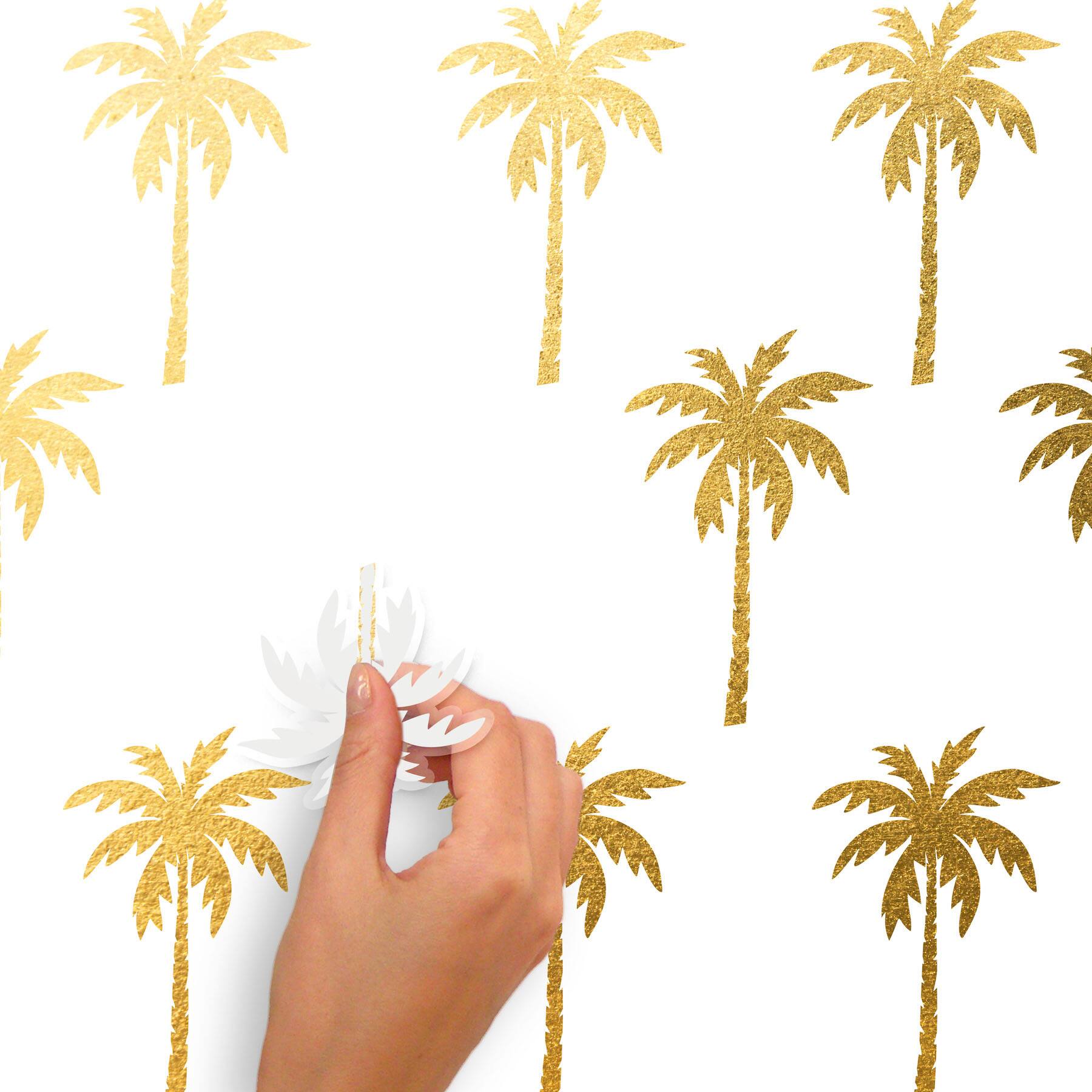RoomMates Gold Foil Palm Tree Peel &#x26; Stick Wall Decals