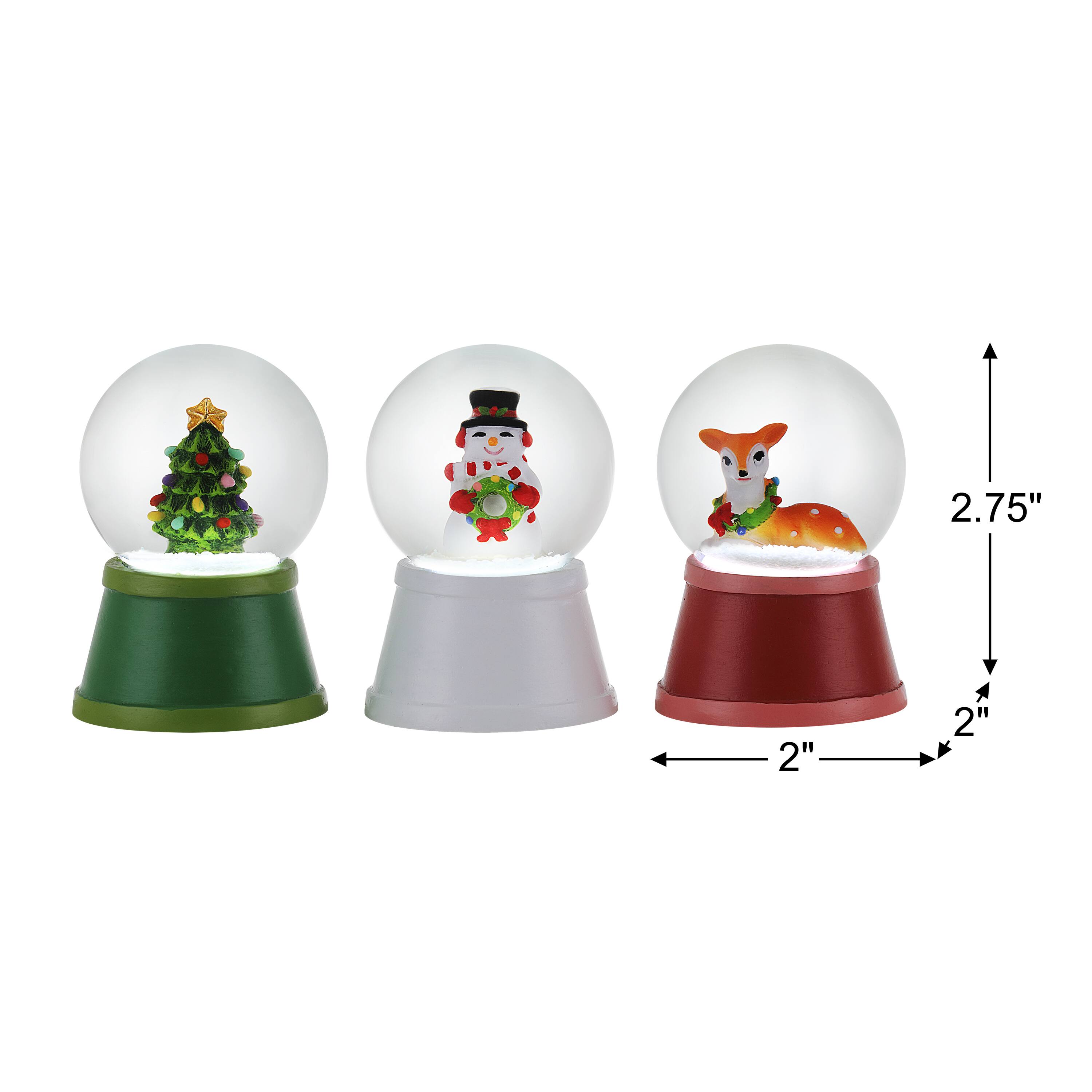 Mr. Christmas Mini Lit Snow Globes Set