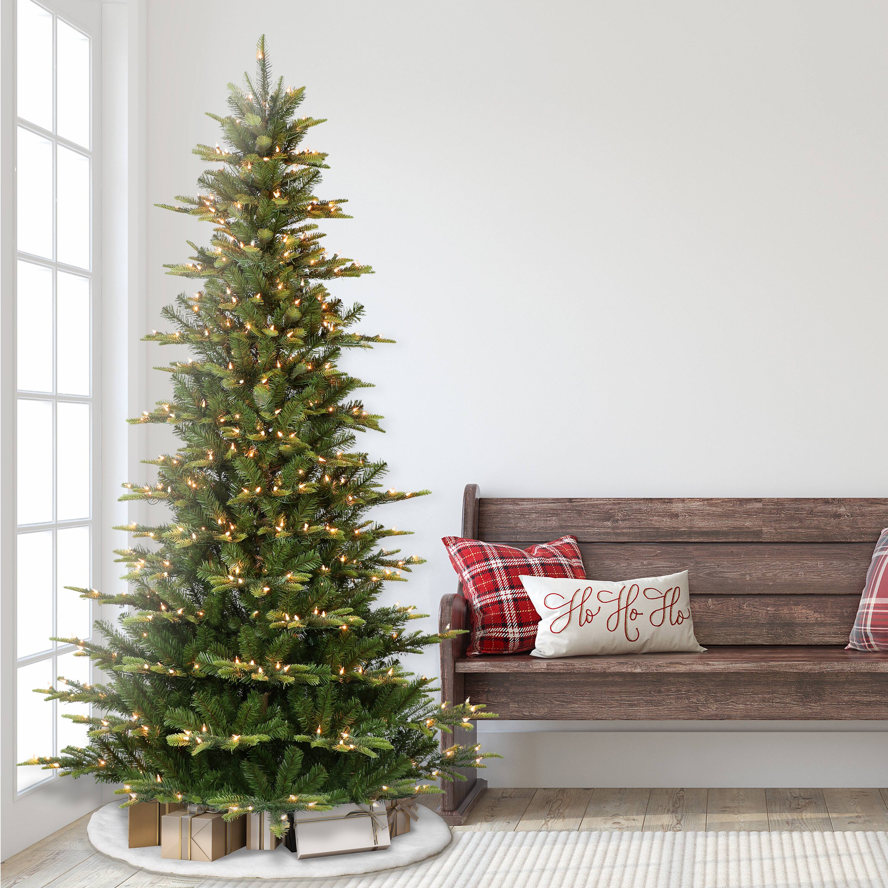 7.5ft. Pre-Lit Slim Aspen Fir Artificial Christmas Tree, Clear Lights