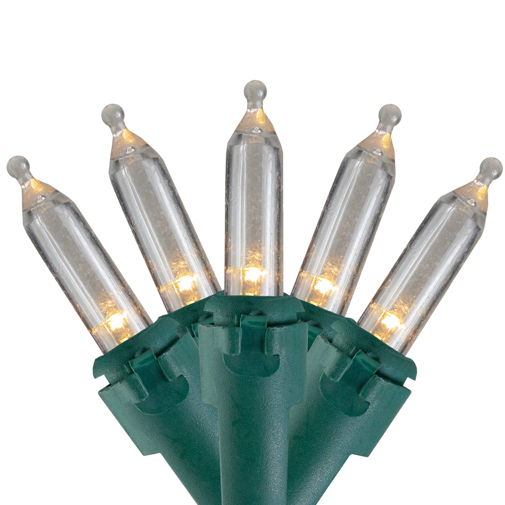 50ct. LED Mini Christmas String Lights with Green Wire