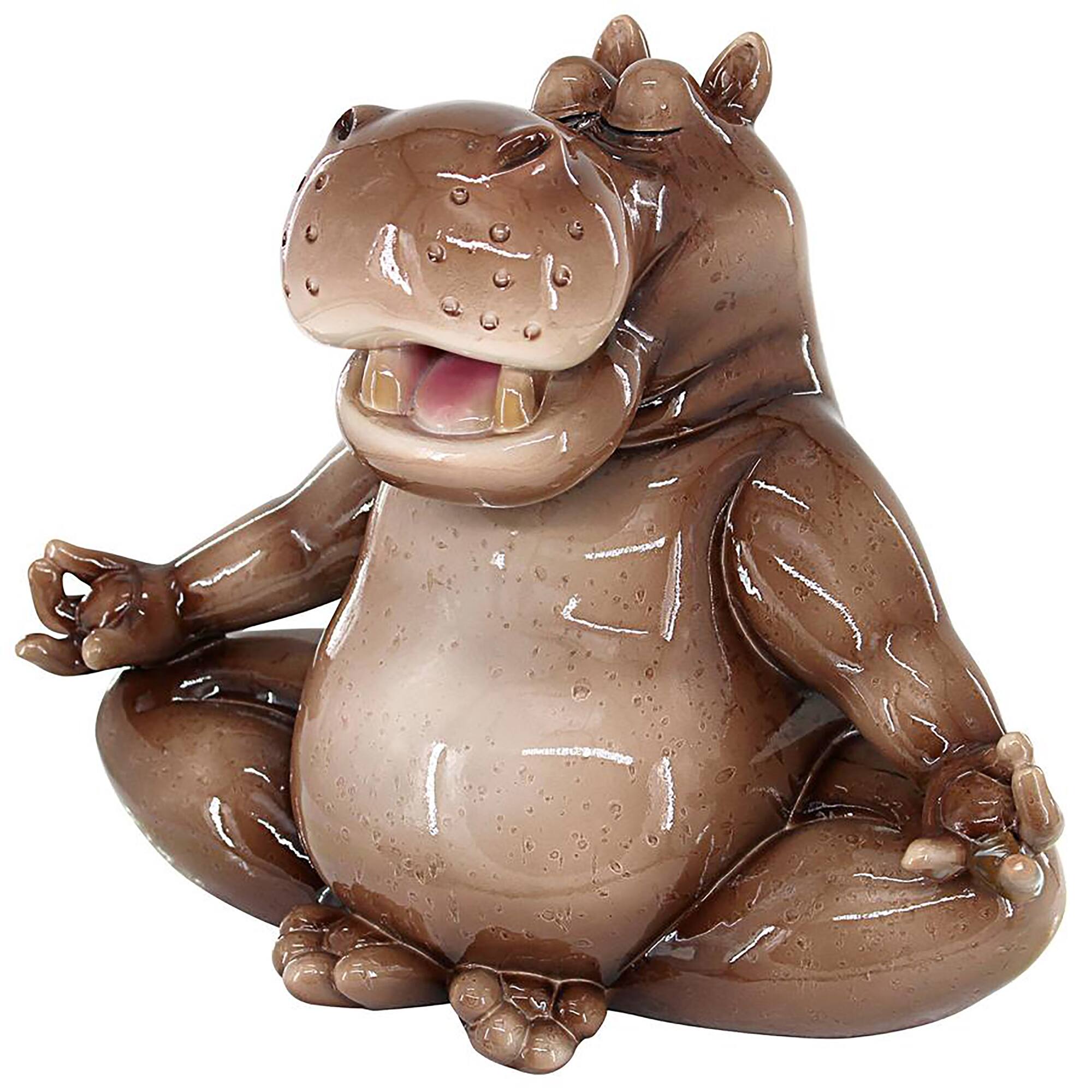 Design Toscano 10.5&#x22; A Ton of Zen Yoga Hippo Garden Statue