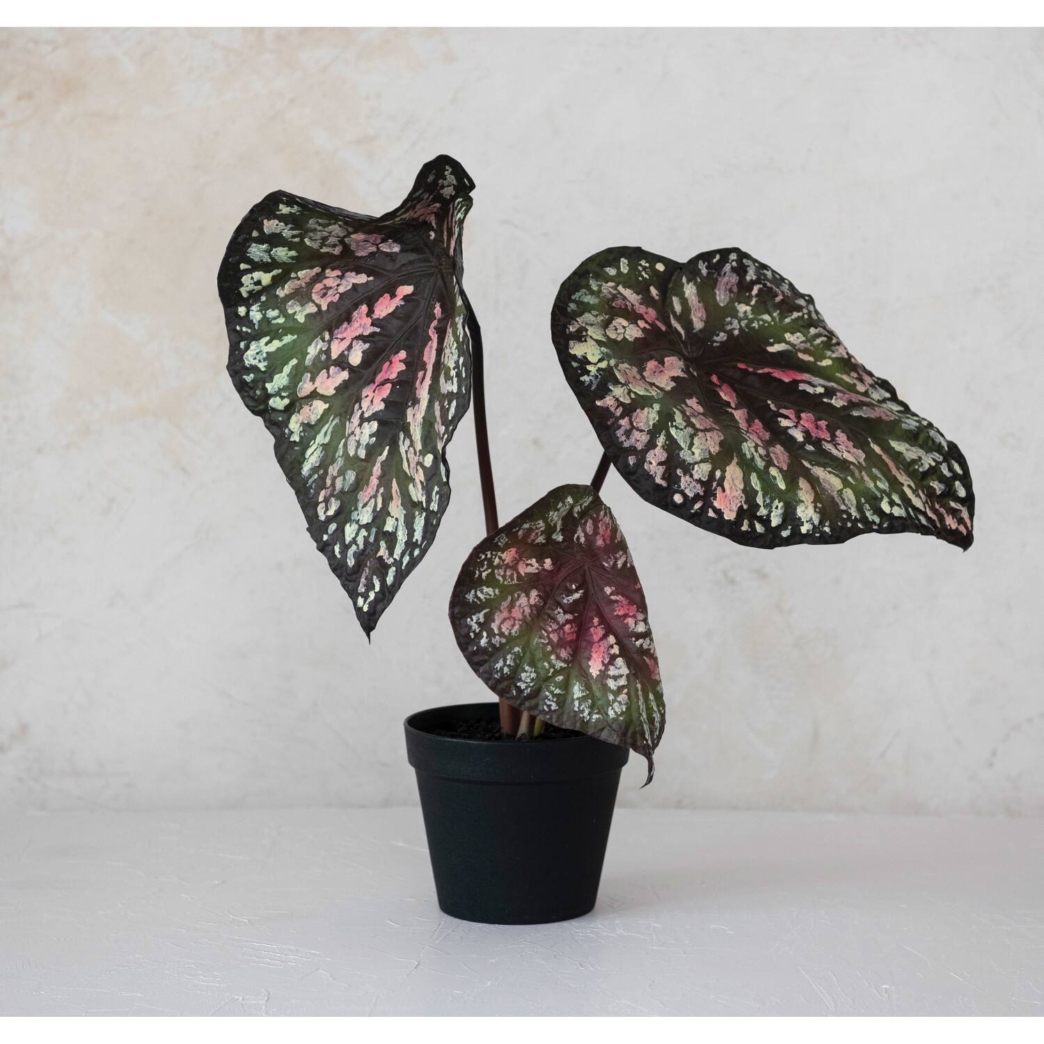 Hello Honey&#xAE; 23&#x22; Round Faux Begonia Plant in Plastic Pot