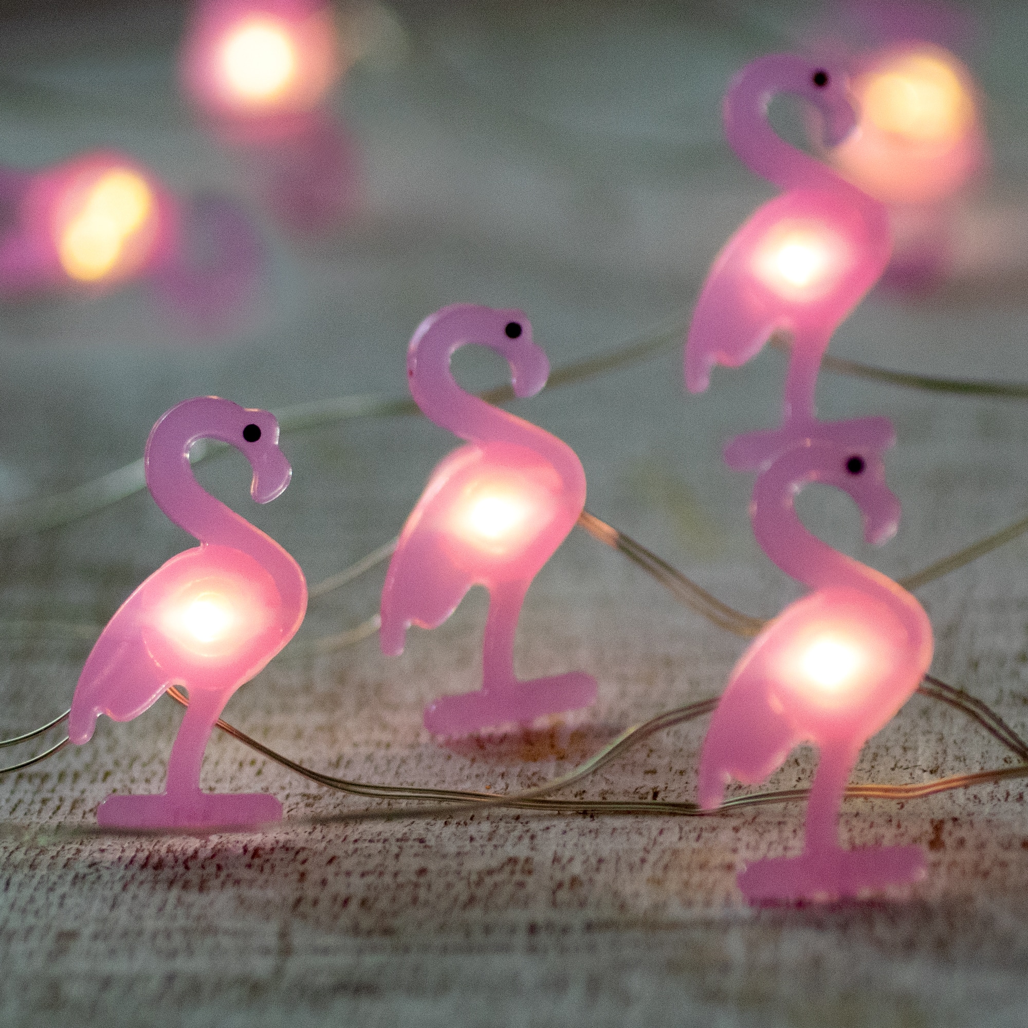 10ct. LED Lighted Flamingo Fairy Lights Set