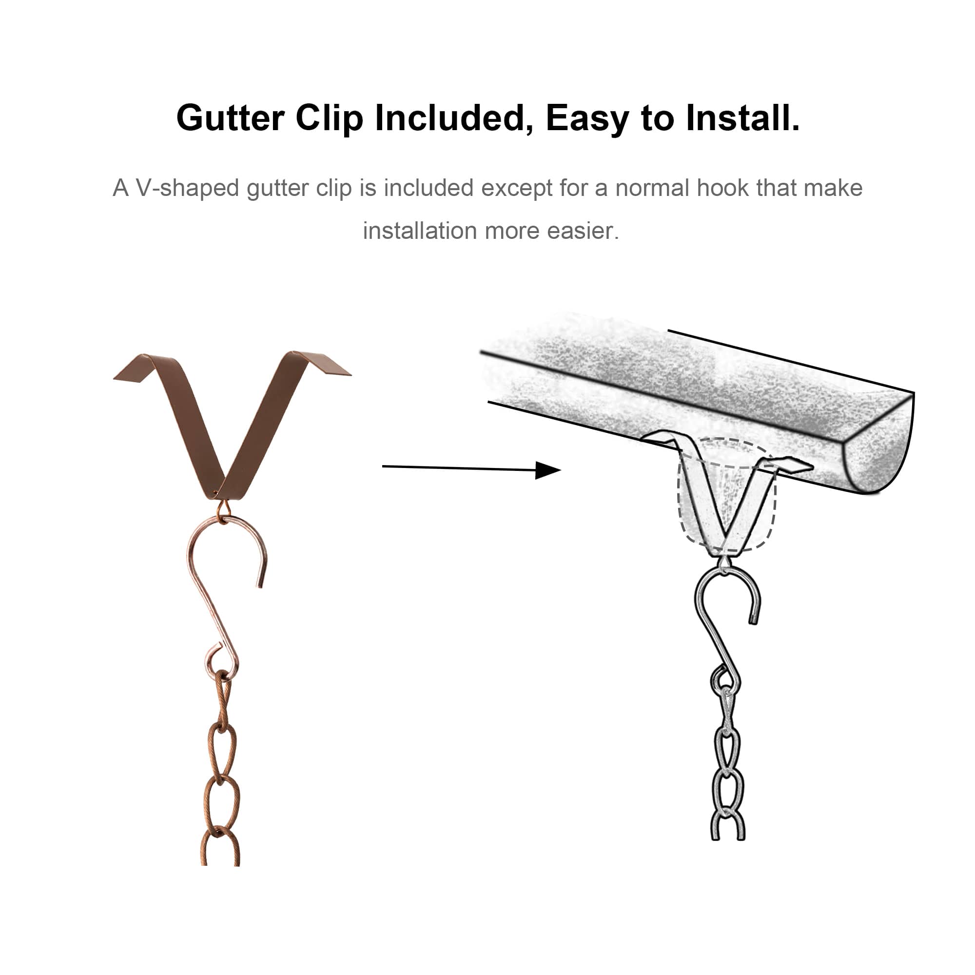 Glitzhome® 8.5ft. Faux Copper Lotus Shaped Rain Chain