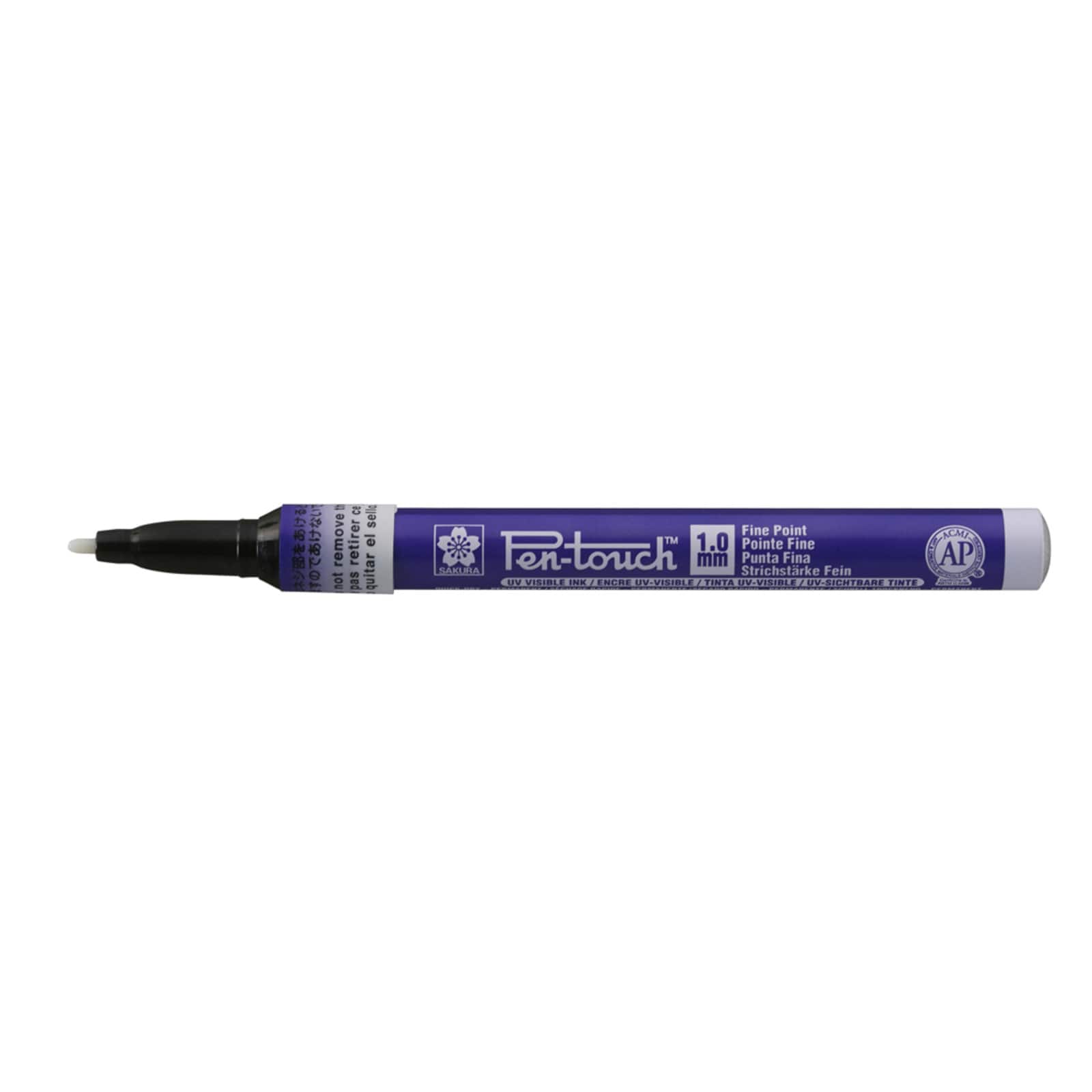 Dual clear uv blue pen and black marker