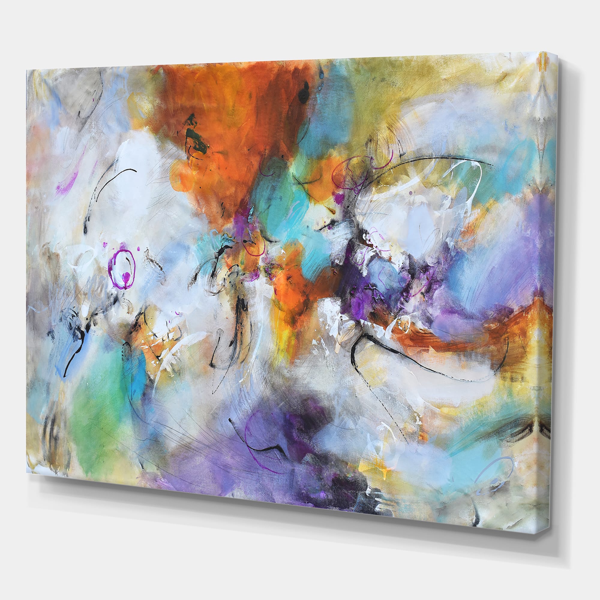 Designart - Burning Energies - Modern & Contemporary Canvas Artwork