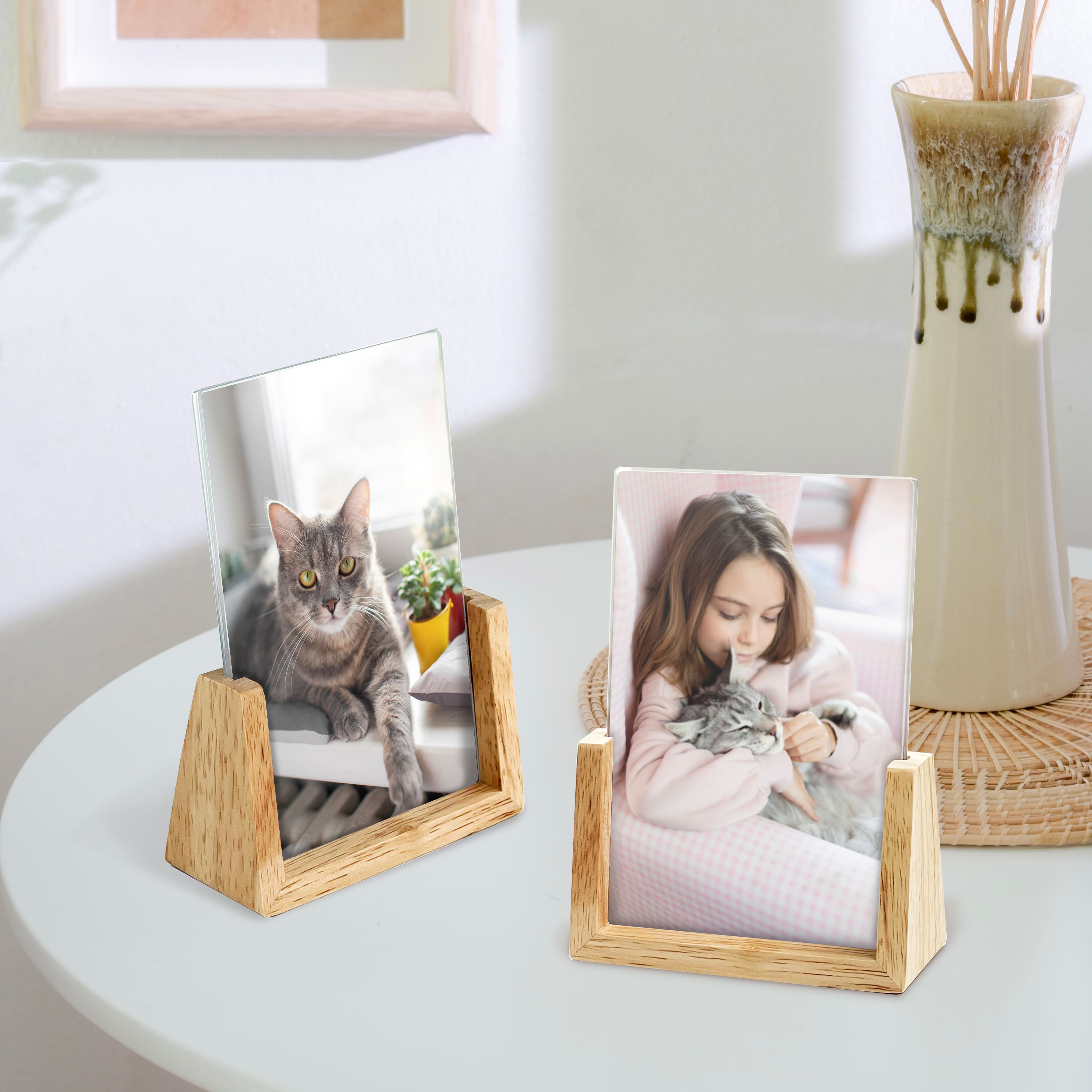 Expressions™ Clear Plastic Frame with Wood Base by Studio Décor®