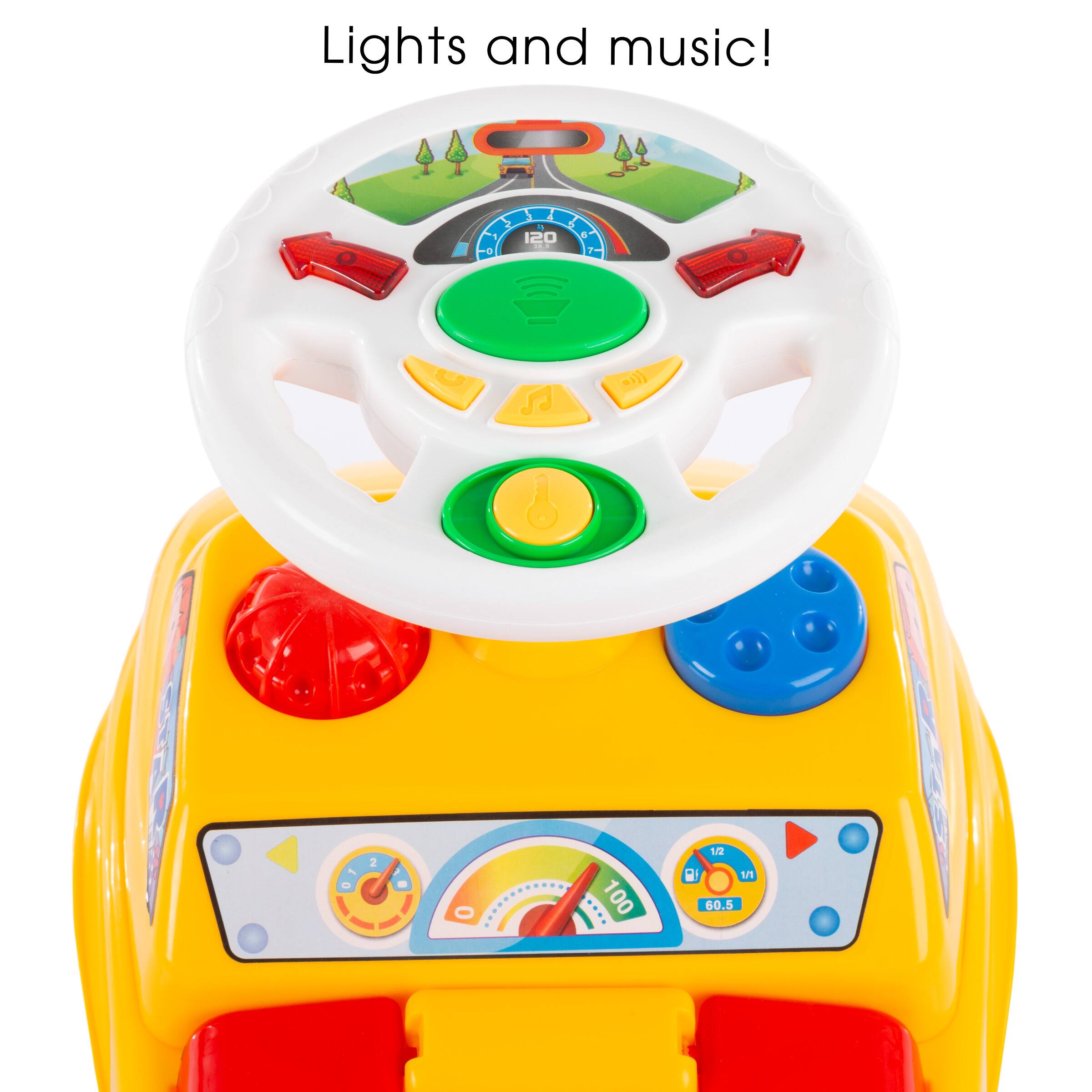 Toy Time Yellow Ride-On Activity Car