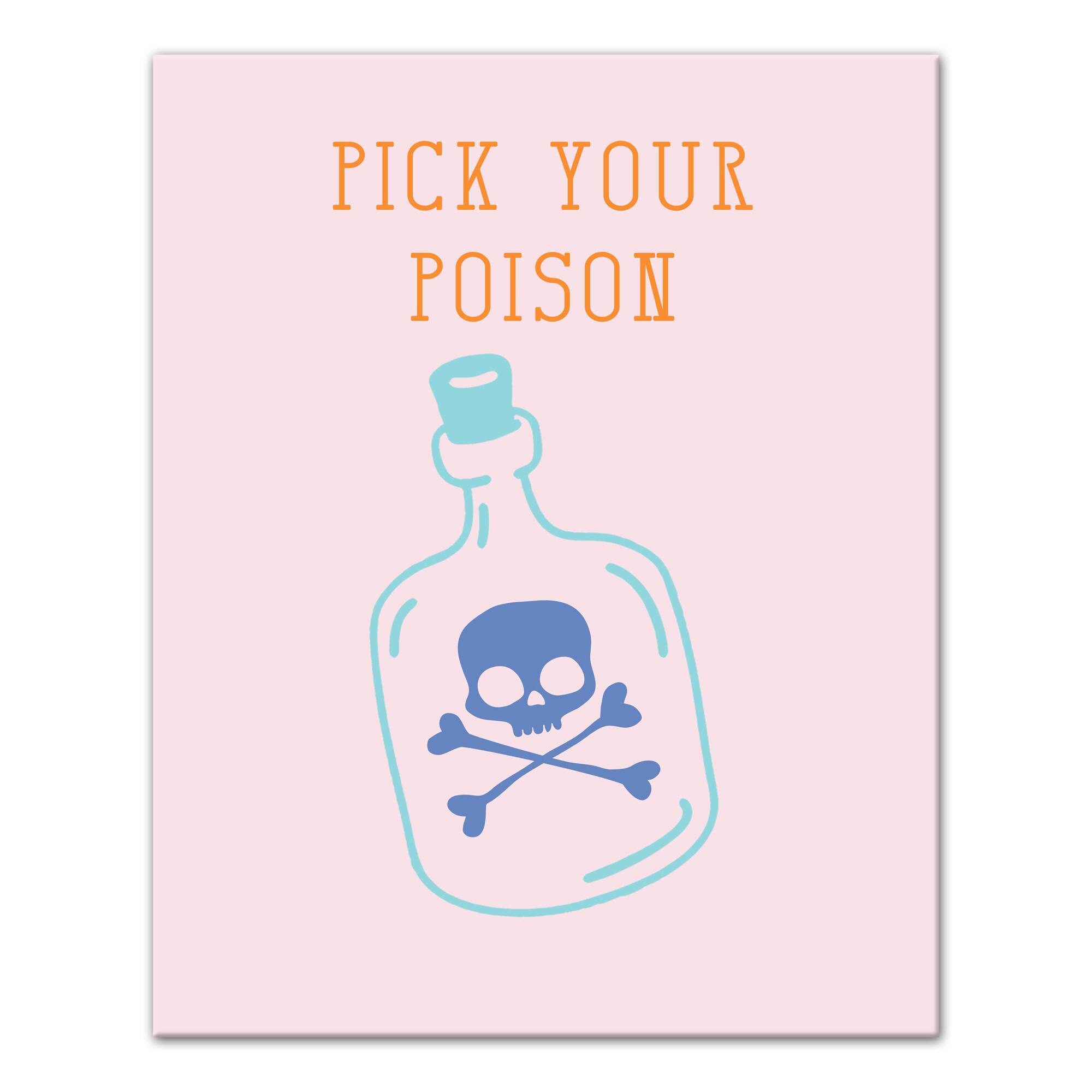 Pick Your Poison Bottle Canvas Wall Art