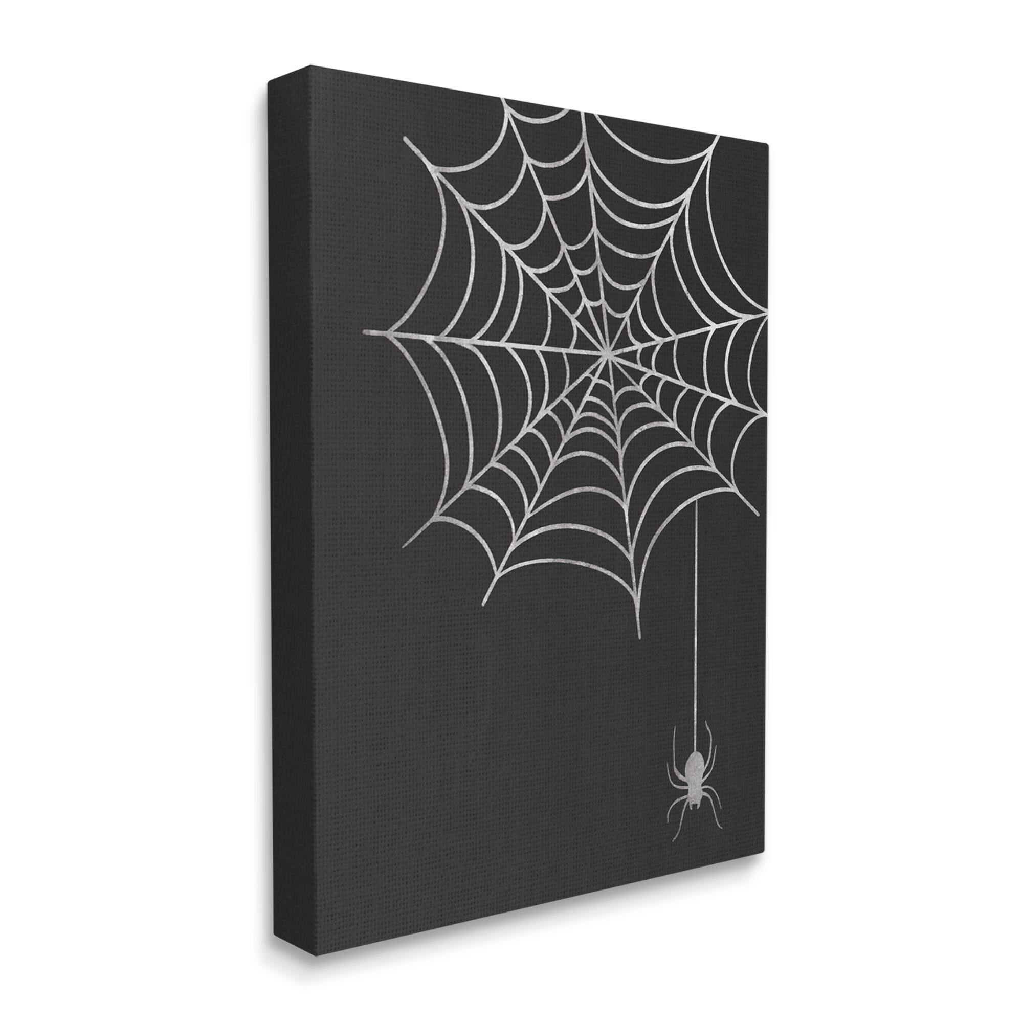 Stupell Industries Dangling Spider Web Insect Canvas Wall Art