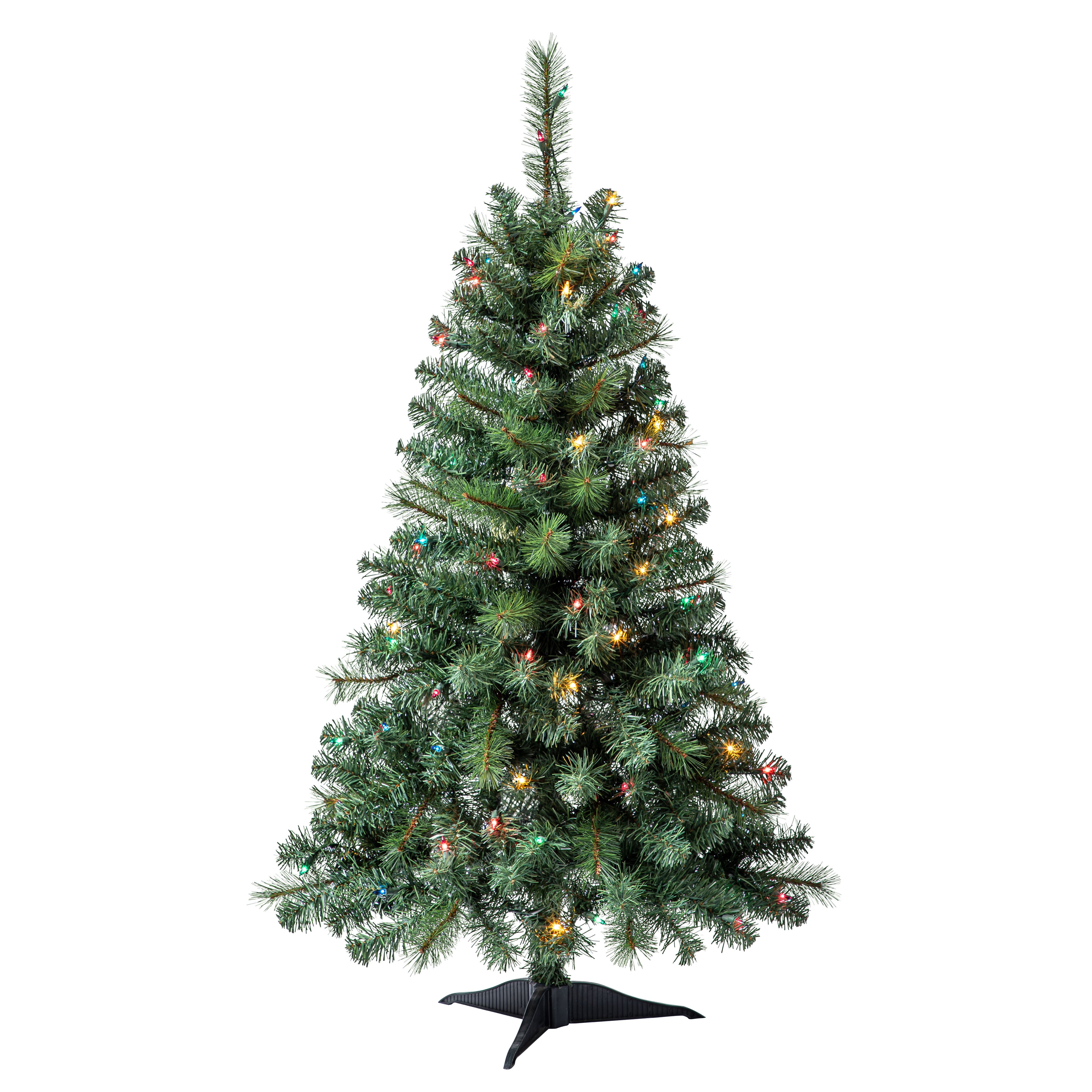 4' Pre-Lit Red Ribbon Ornamented Artificial Christmas Tree - Clear Lights -  Green - 4 Foot - Bed Bath & Beyond - 30943850
