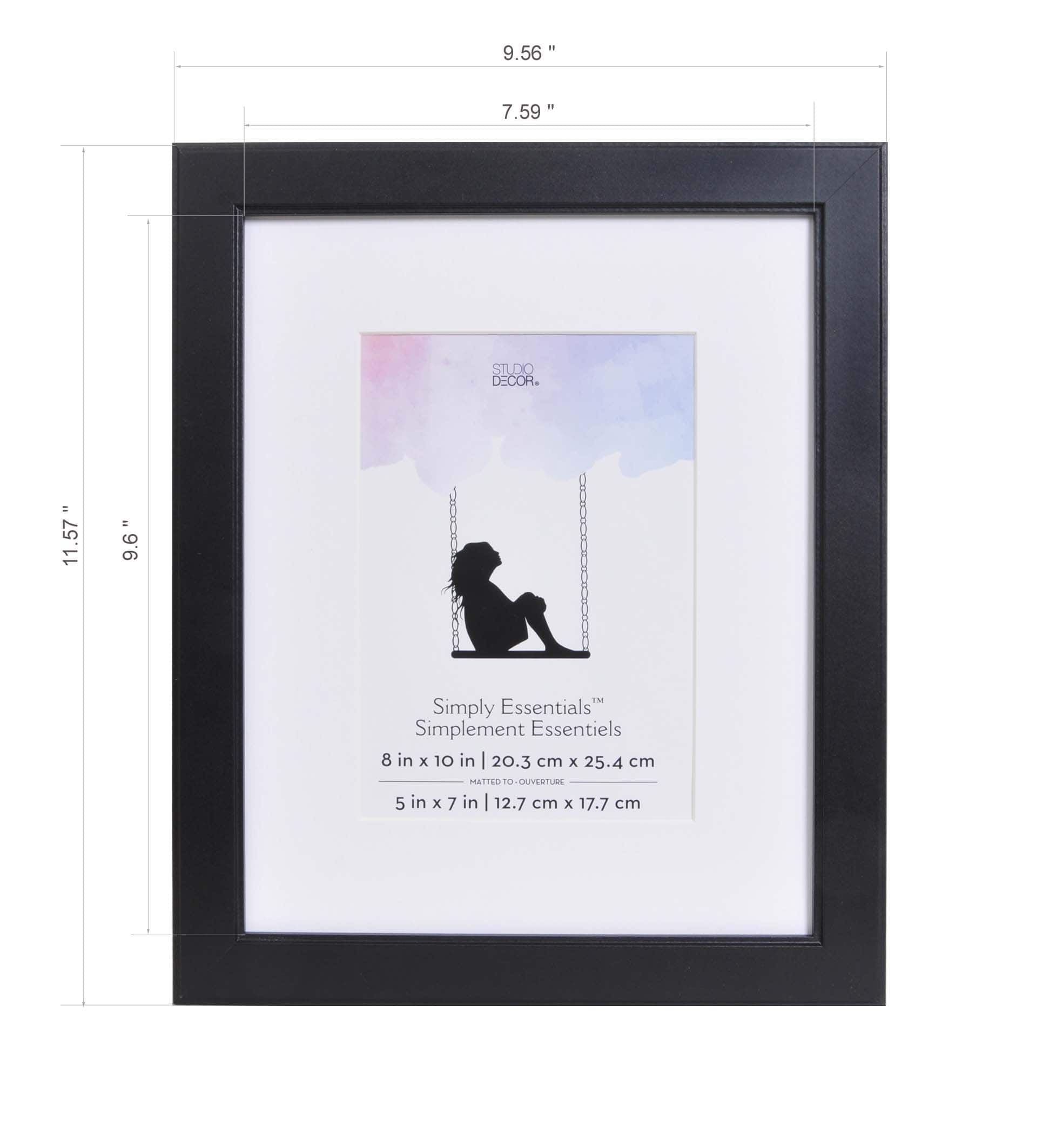 12 Pack: Flat Black 5" x 7" Frame with Mat, Simply Essentials™ by Studio Décor®
