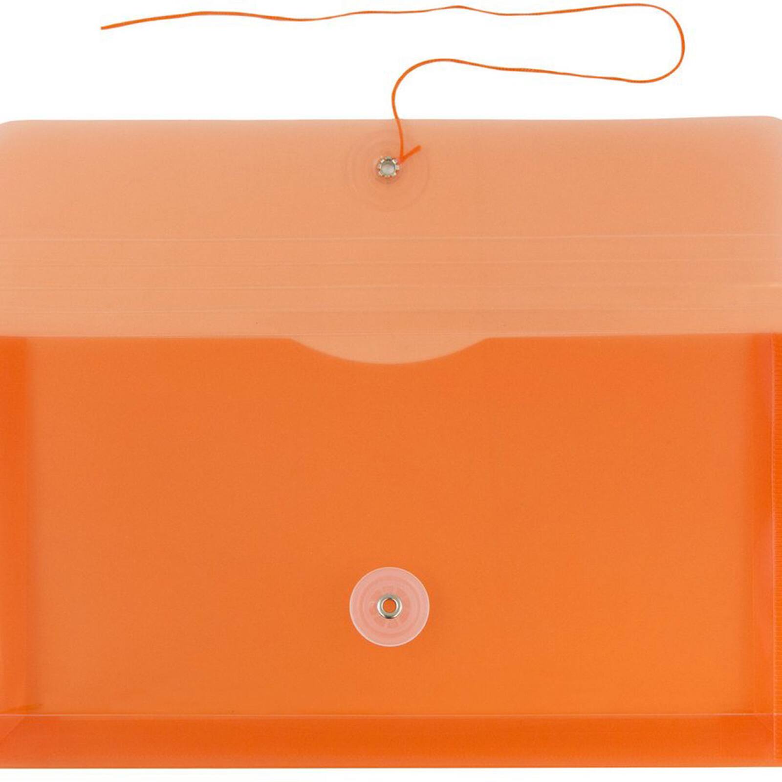 JAM Paper 5.25" x 10" Plastic #10 Business Envelope with Button and String Tie Closure, 108ct.