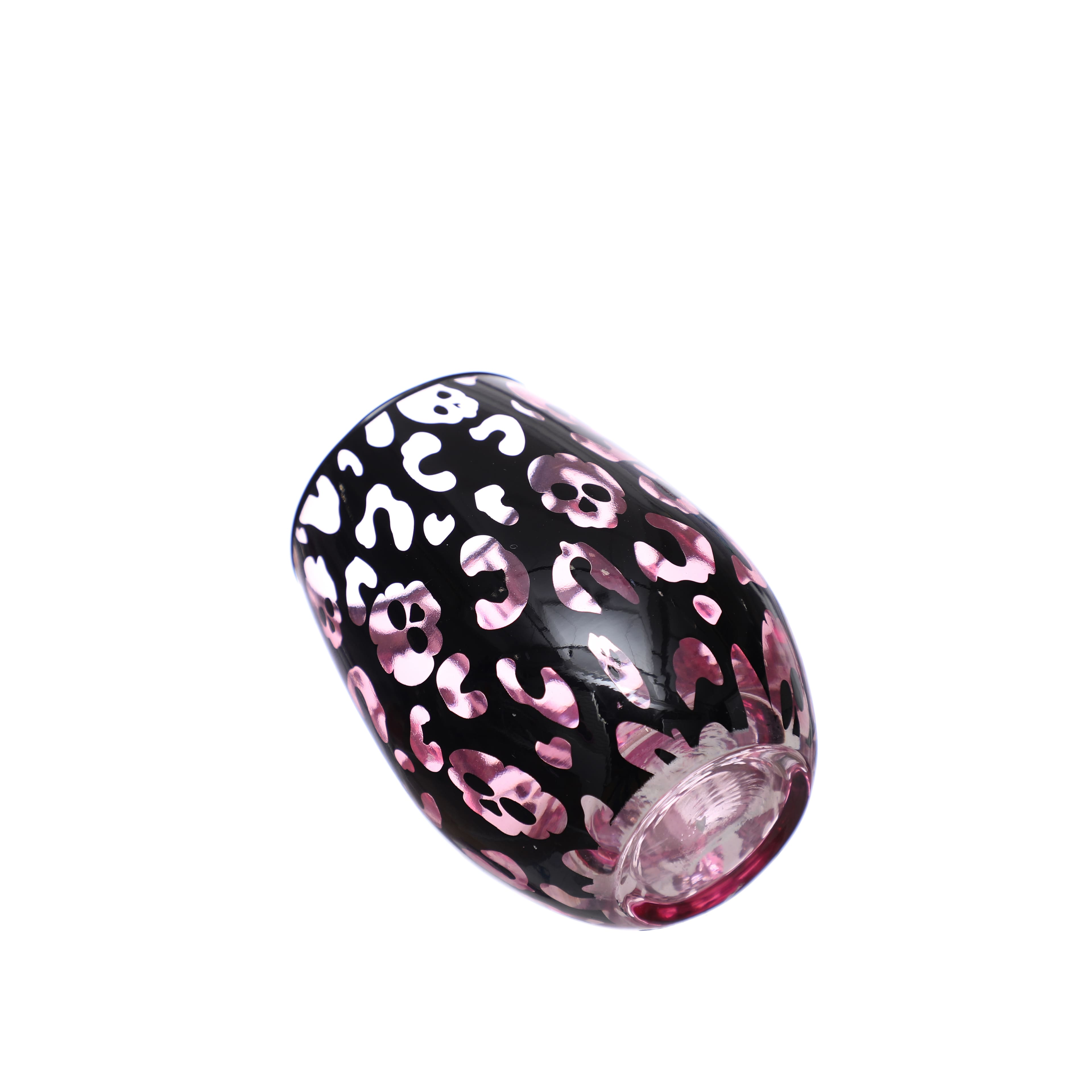 13.5oz. Pink &#x26; Black Ghost Wine Glass by Ashland&#xAE;