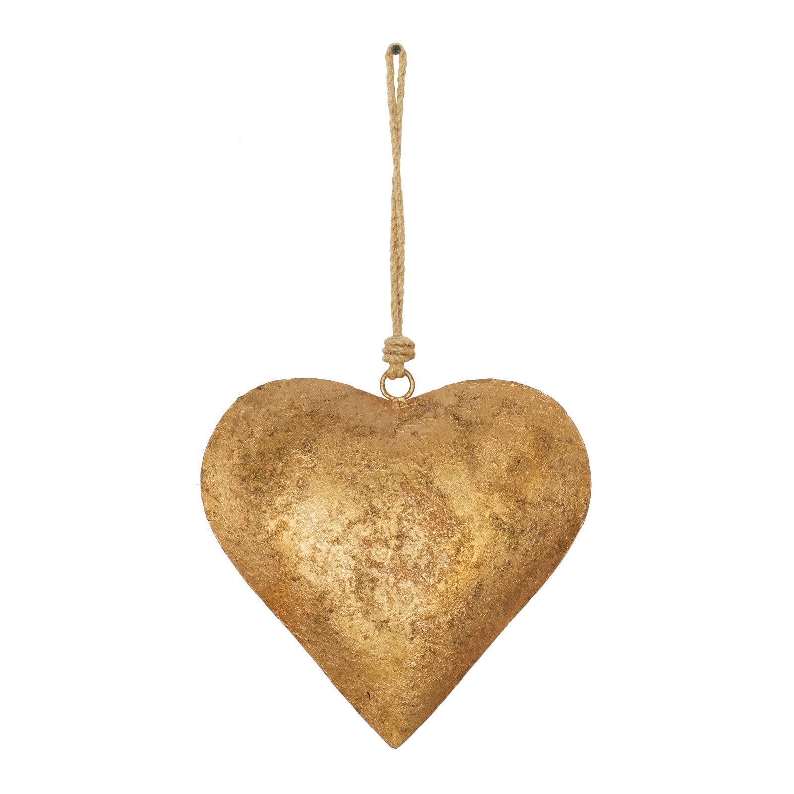 Gold Metal Heart Rustic Windchime Set