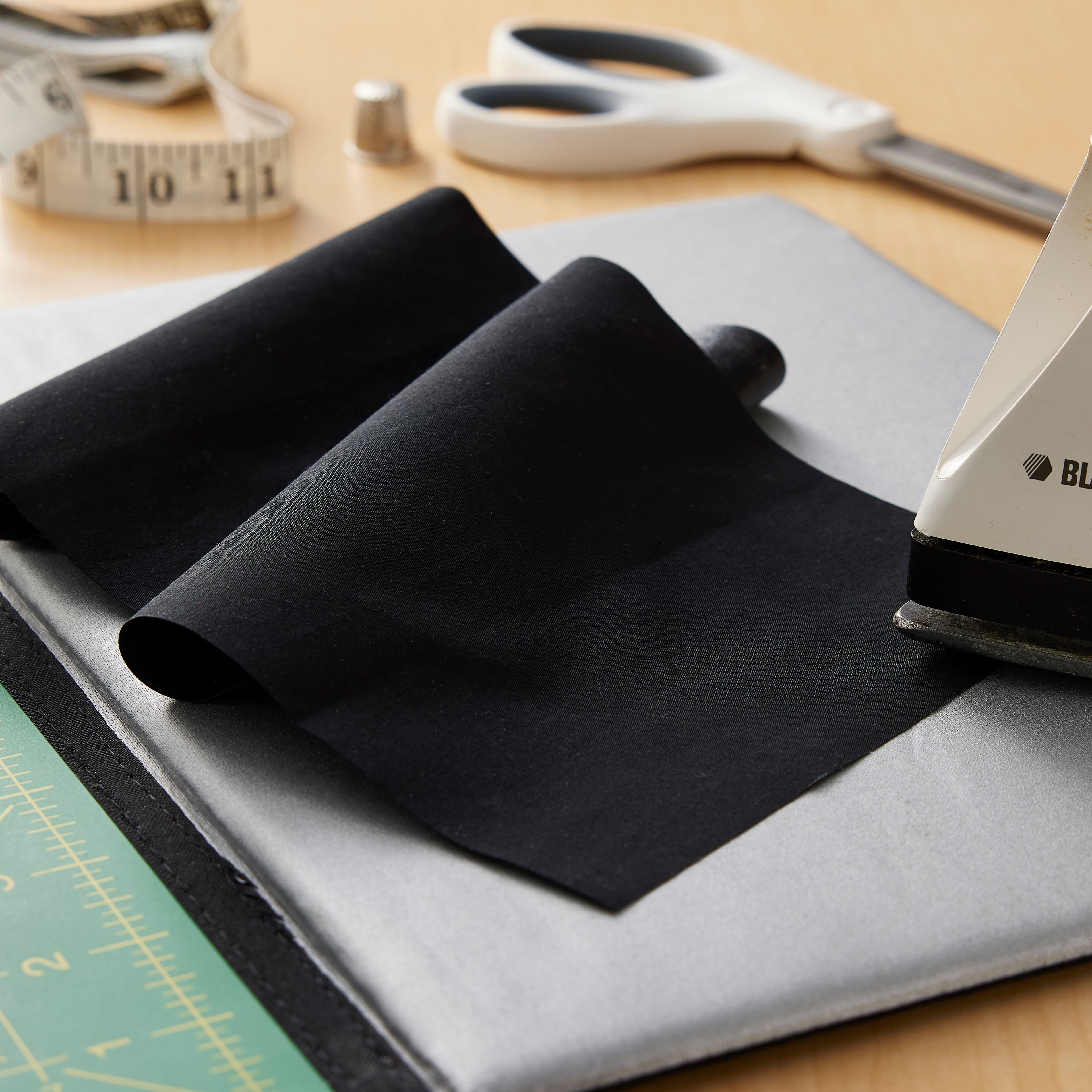 24 Pack: Black Iron-On Mending Fabric By Loops & Threads™