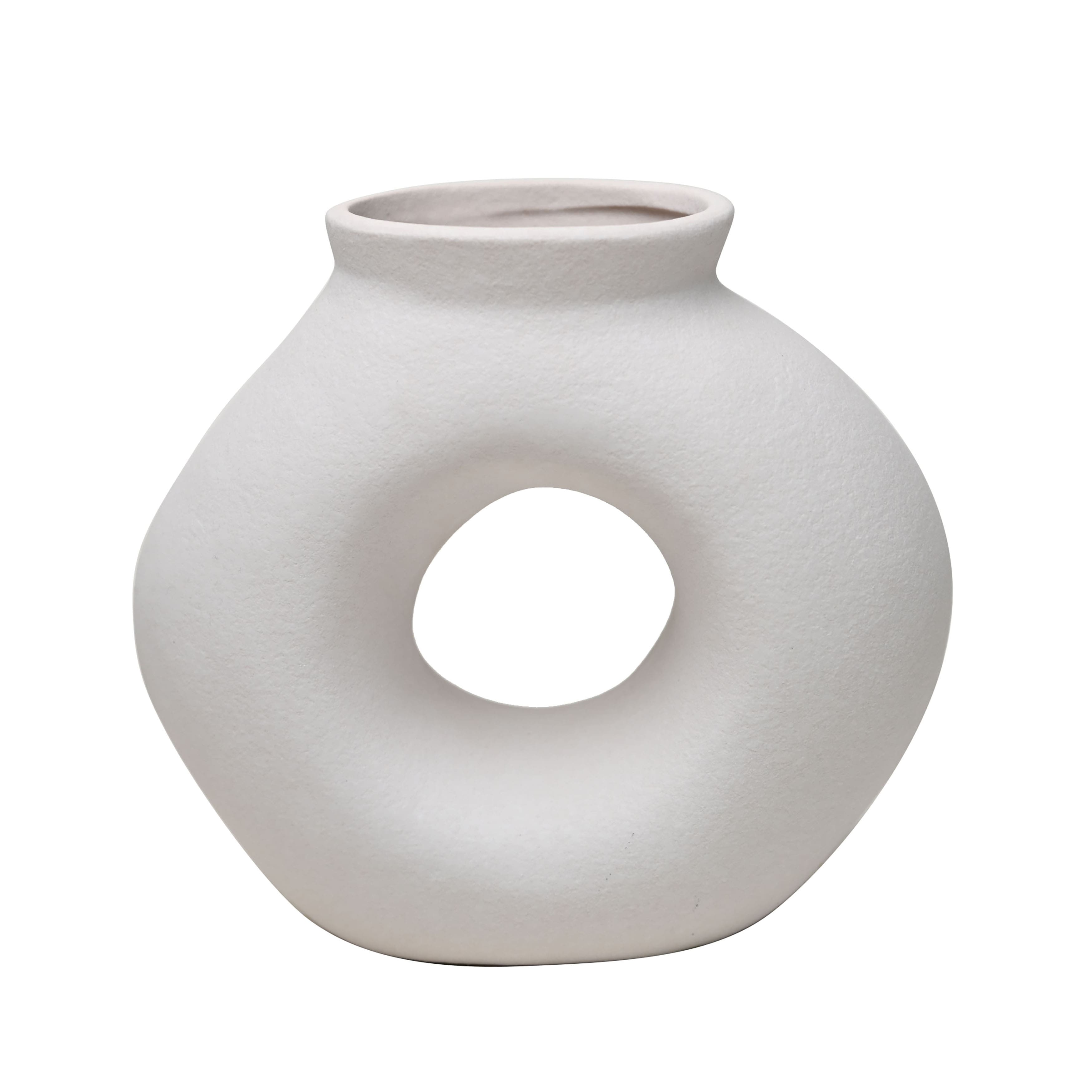 7.5&#x22; White Round Ceramic Vase by Ashland&#xAE;