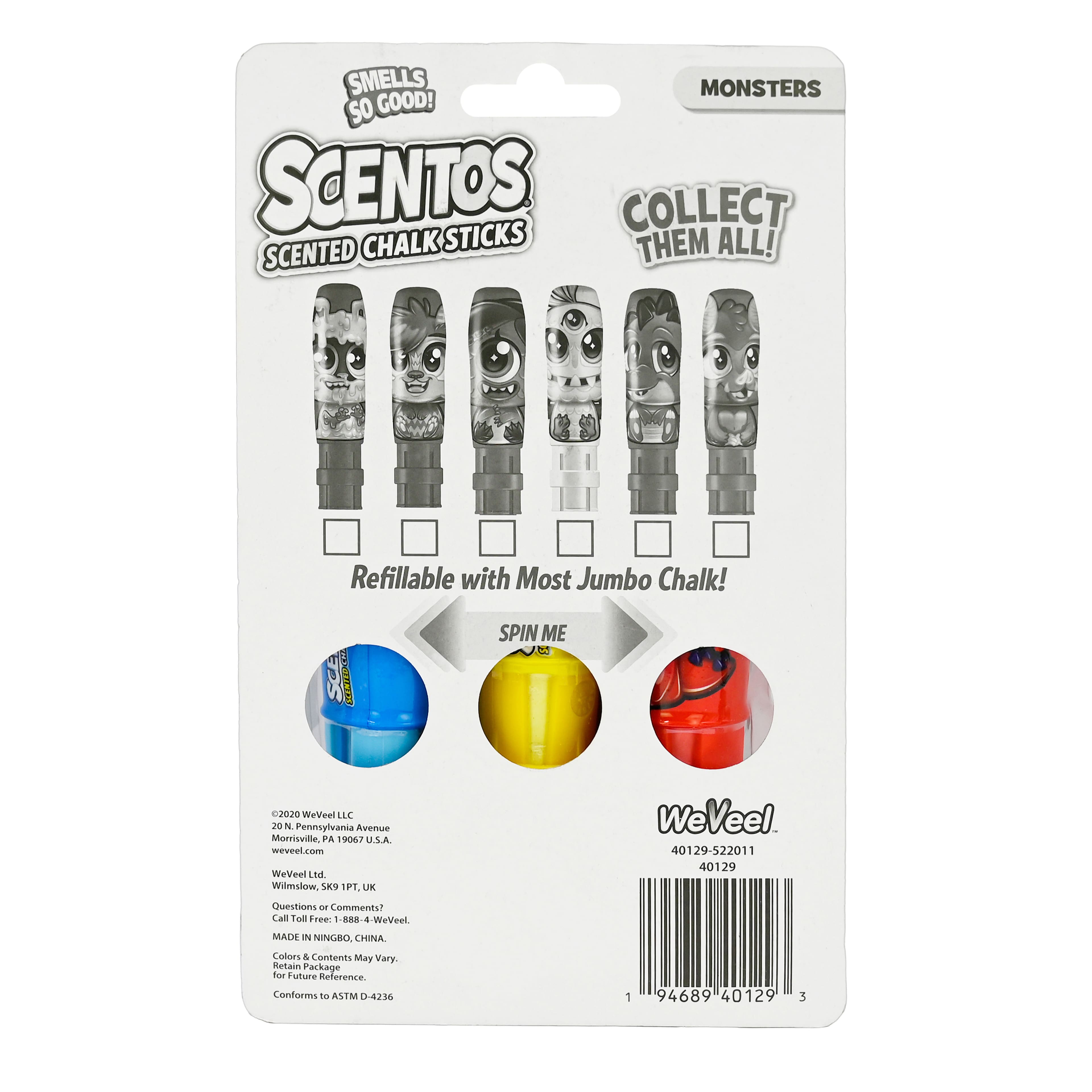 Scentos&#xAE; Scented Chalk Sticks with Holders Set