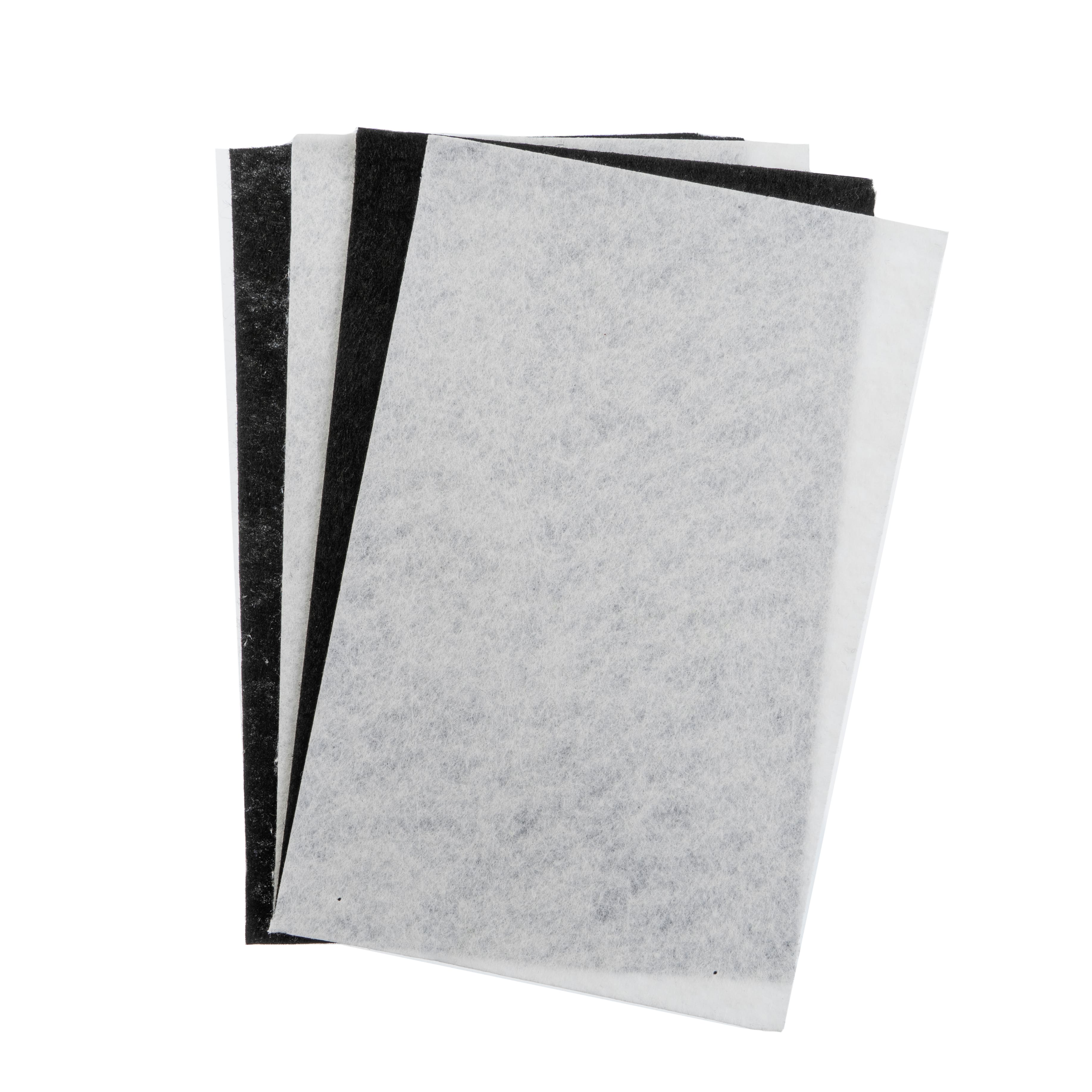 12 Packs: 4 ct. (48 total) John Bead GoodFelt Black & White 5" x 8" Felt