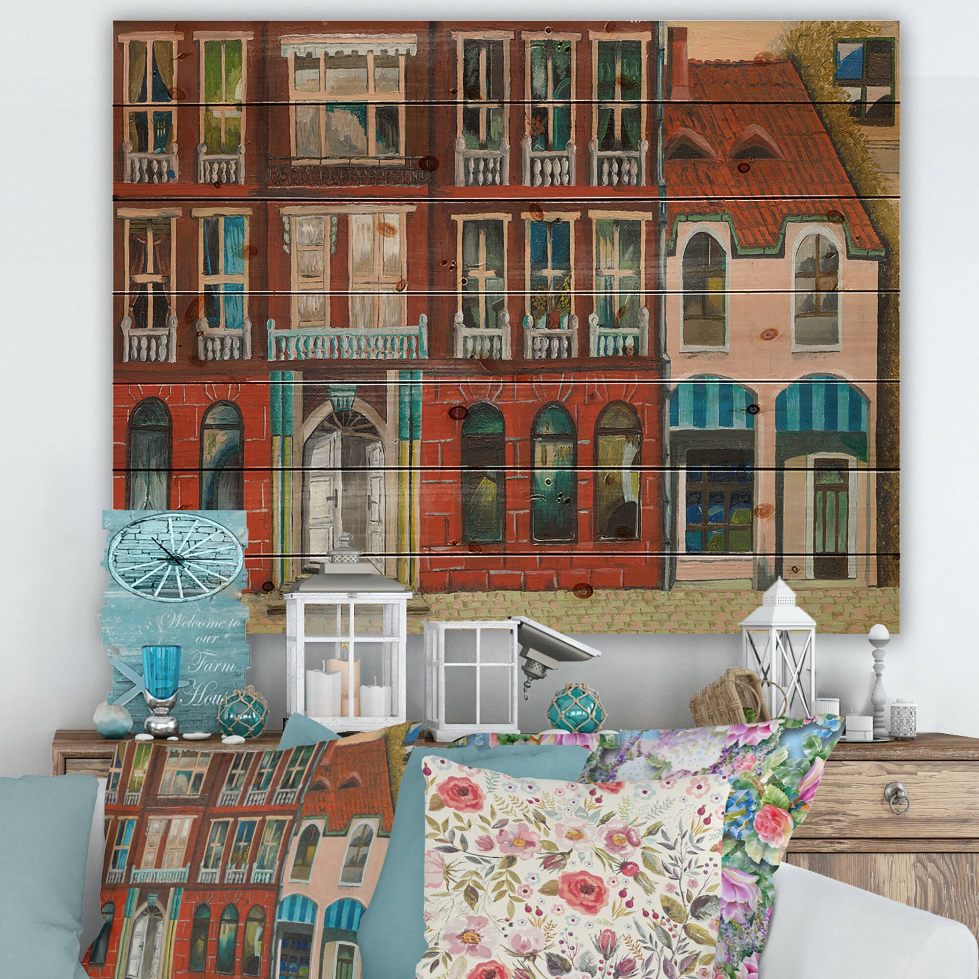 Designart - Red Facade of Shop In Paris I