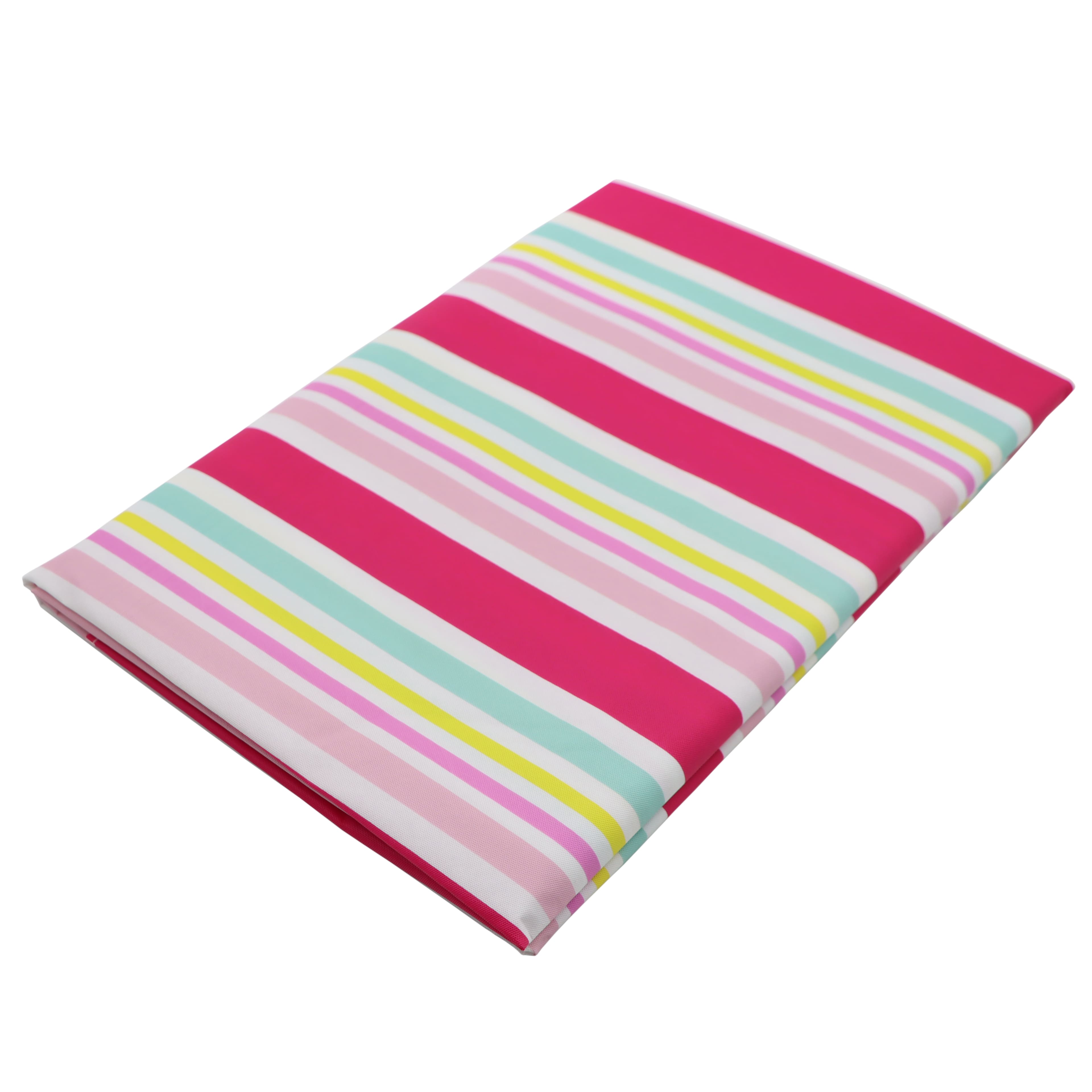 70&#x22; Pink Multi Stripes Vinyl Table Cover by Ashland&#xAE;