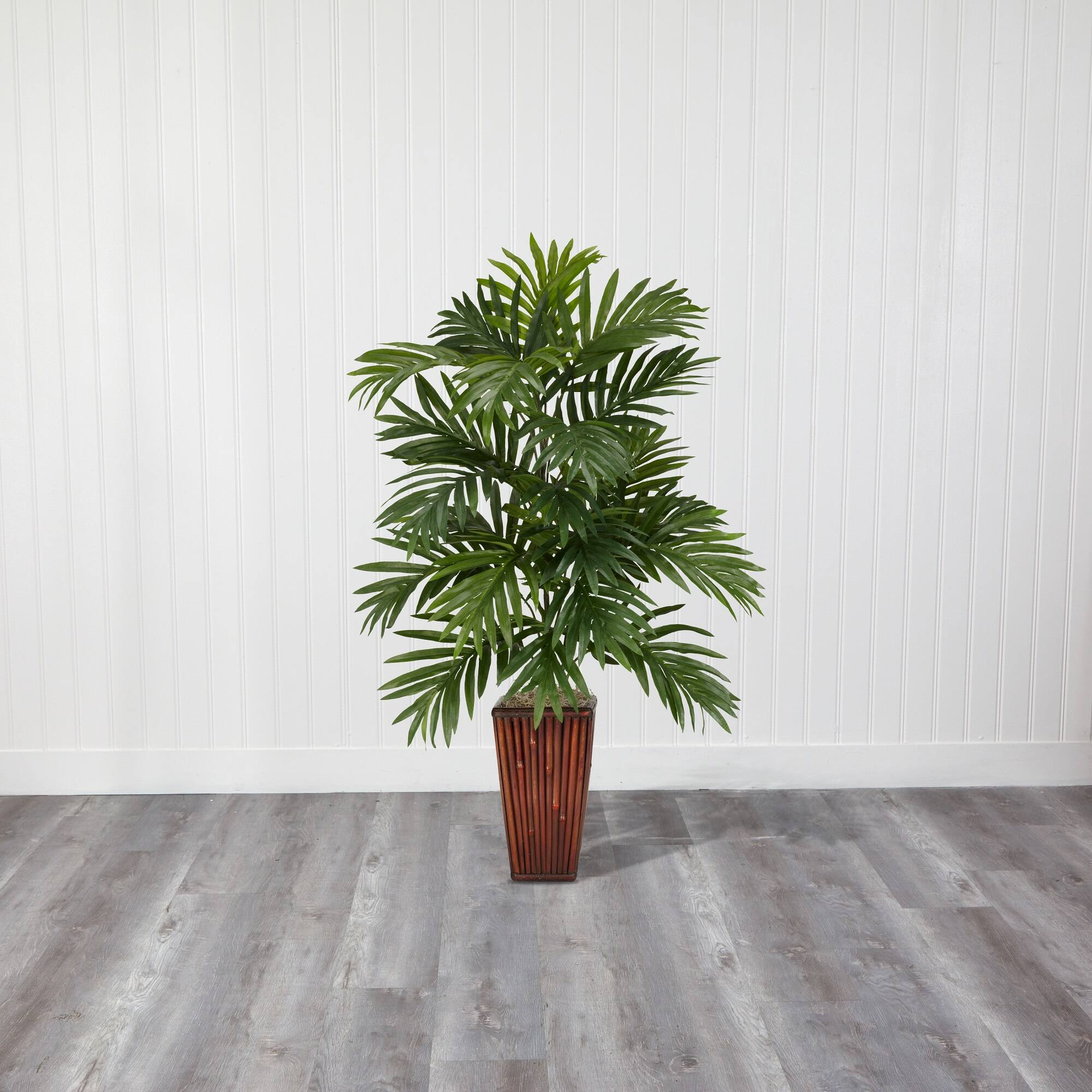 2.6ft. Areca Palm Plant with Bamboo Planter