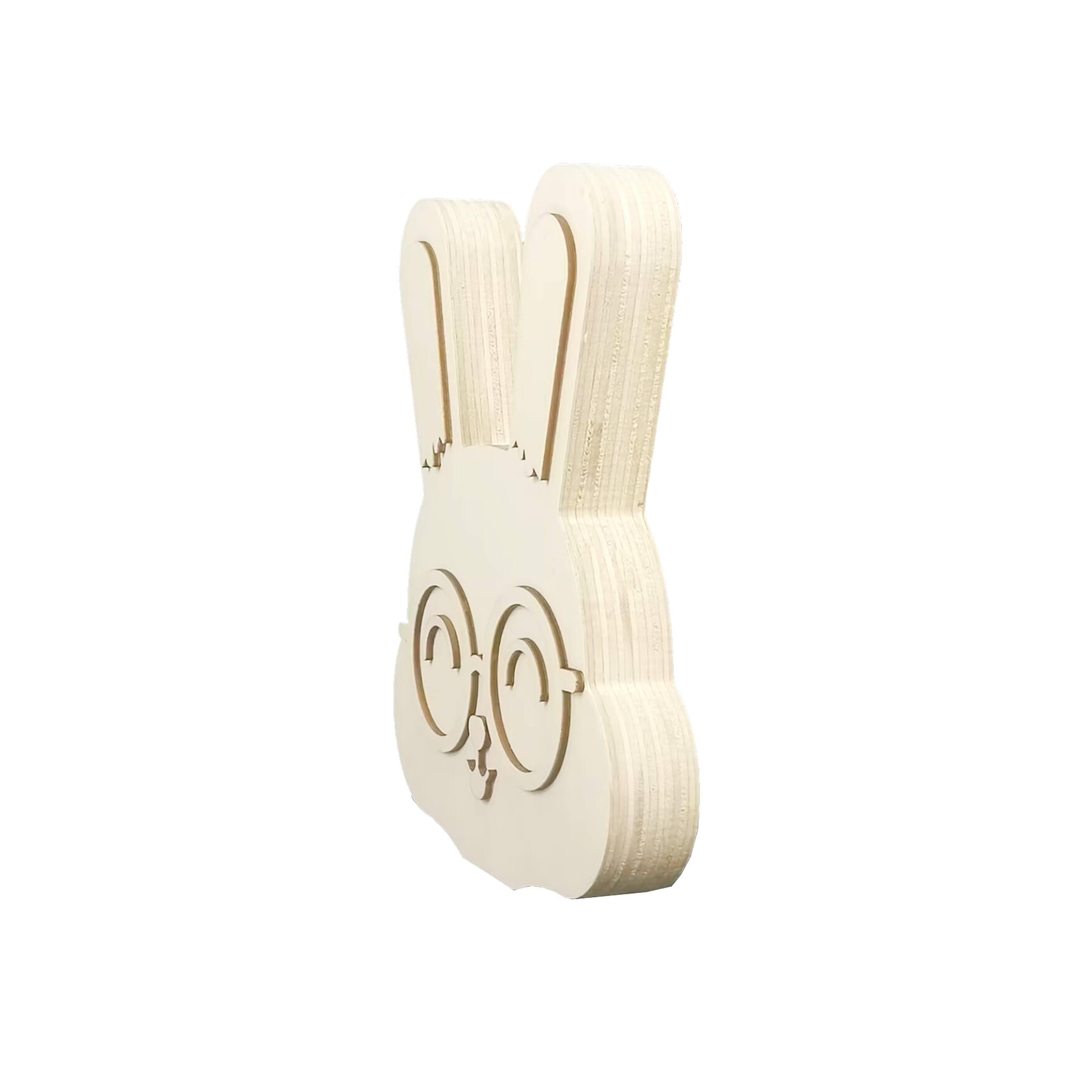8&#x22; Unfinished Easter Bunny with Glasses DIY Plywood D&#xE9;cor by Make Market&#xAE;