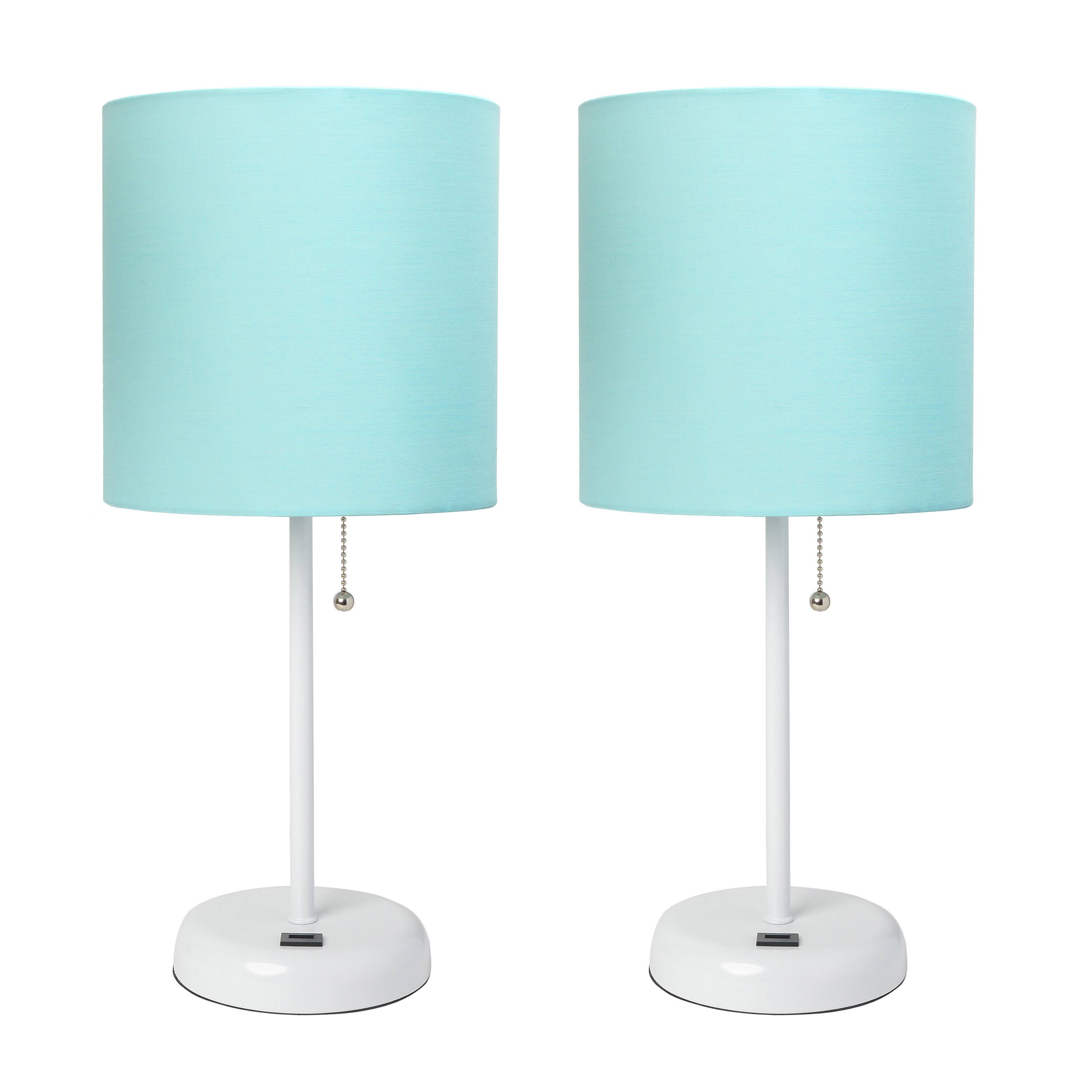 LimeLights White Base Lamp with USB Charging Port