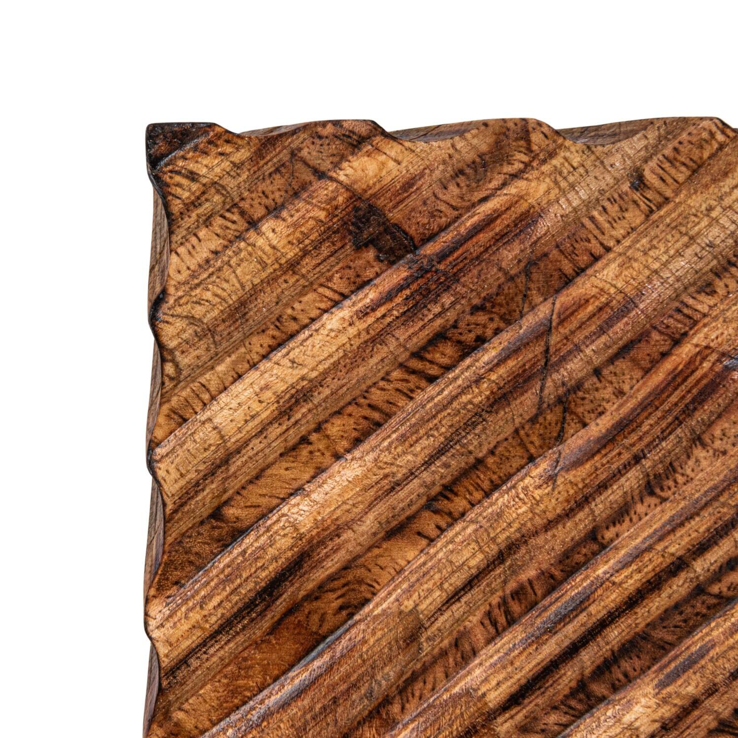 Hello Honey&#xAE; Burnt Finish Hand Carved Mango Wood Nesting Box Set
