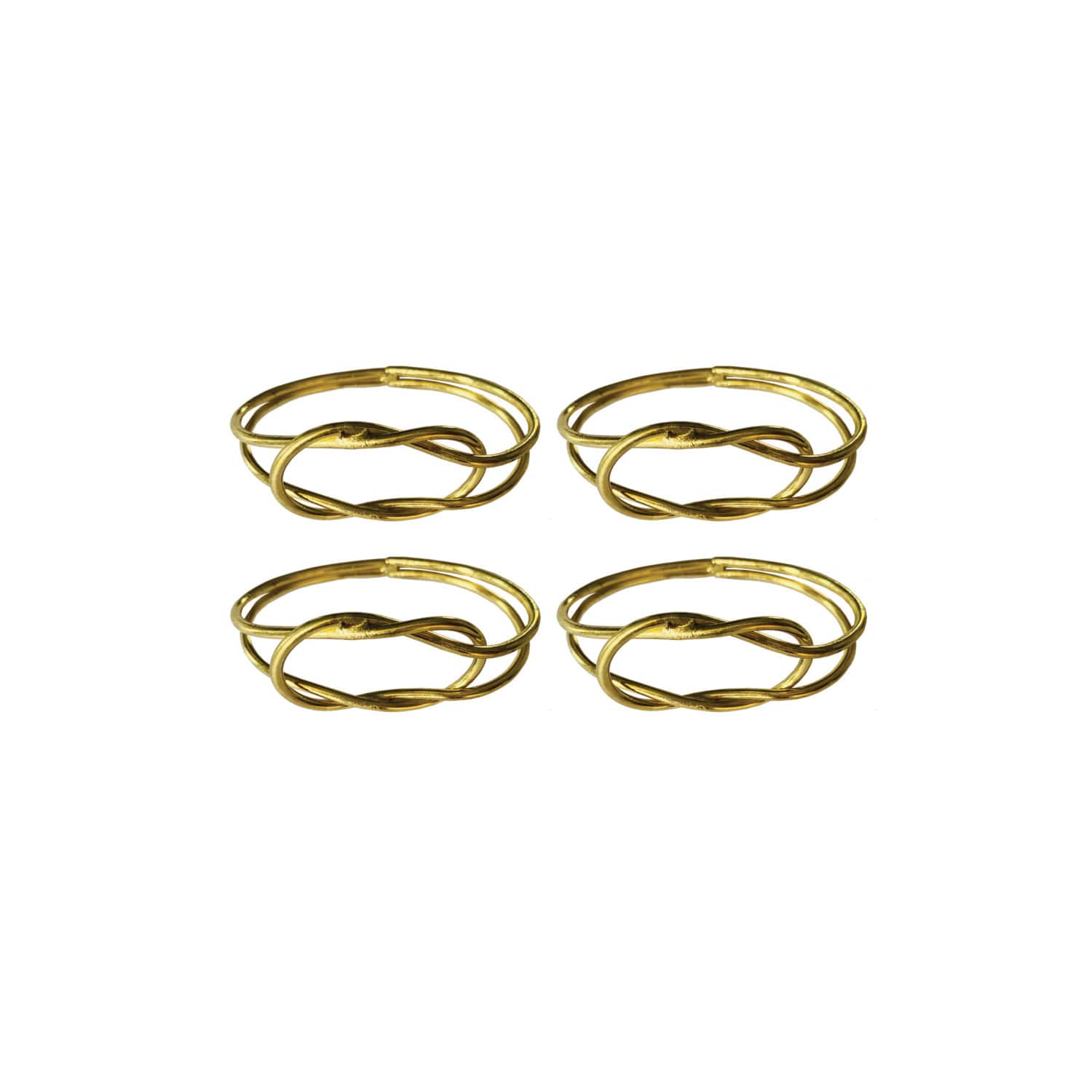 Hello Honey&#xAE; Gold Metal Twisted Napkin Rings, 4ct.