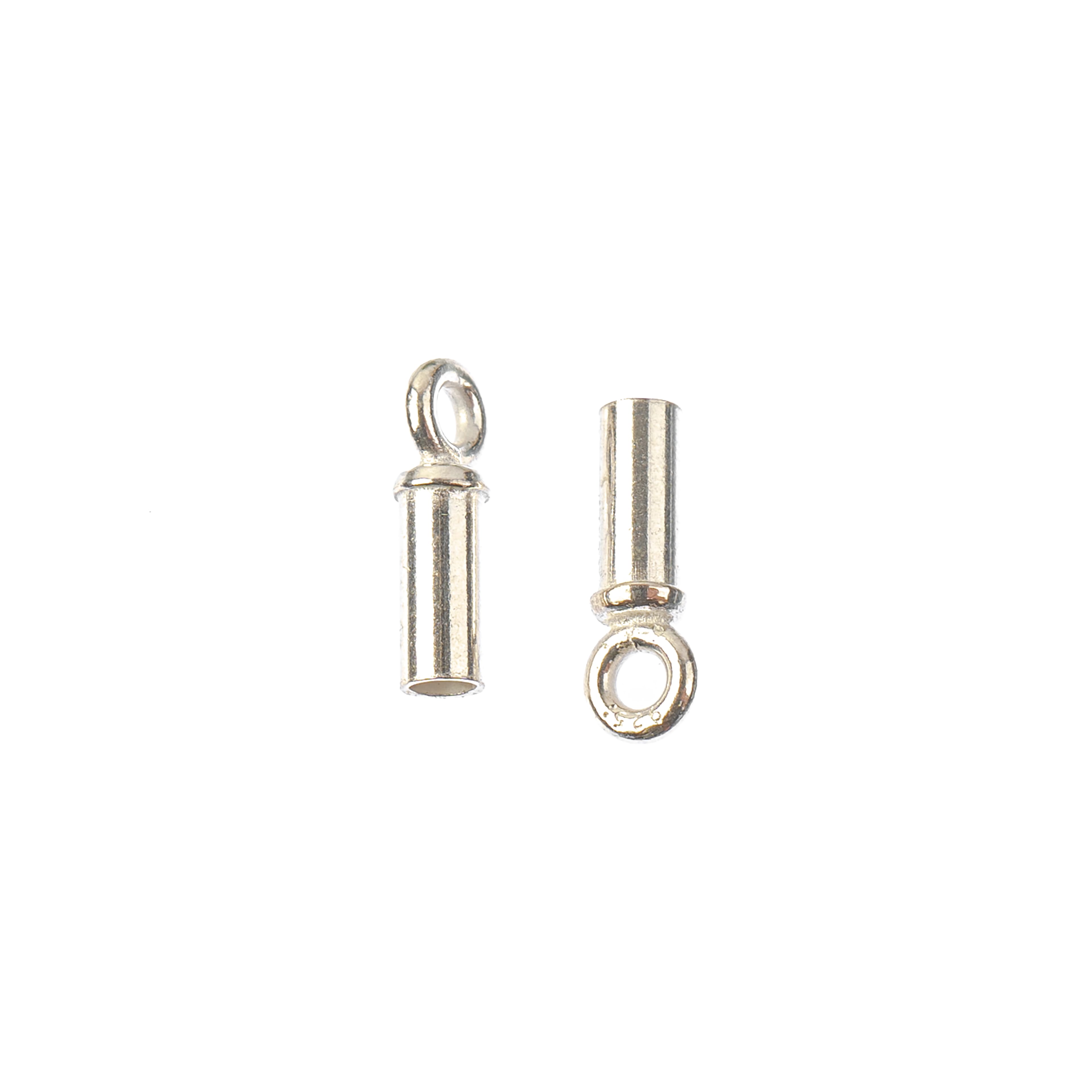 1.5mm Sterling Silver Endcap Tubes, 2ct. by Bead Landing&#x2122;