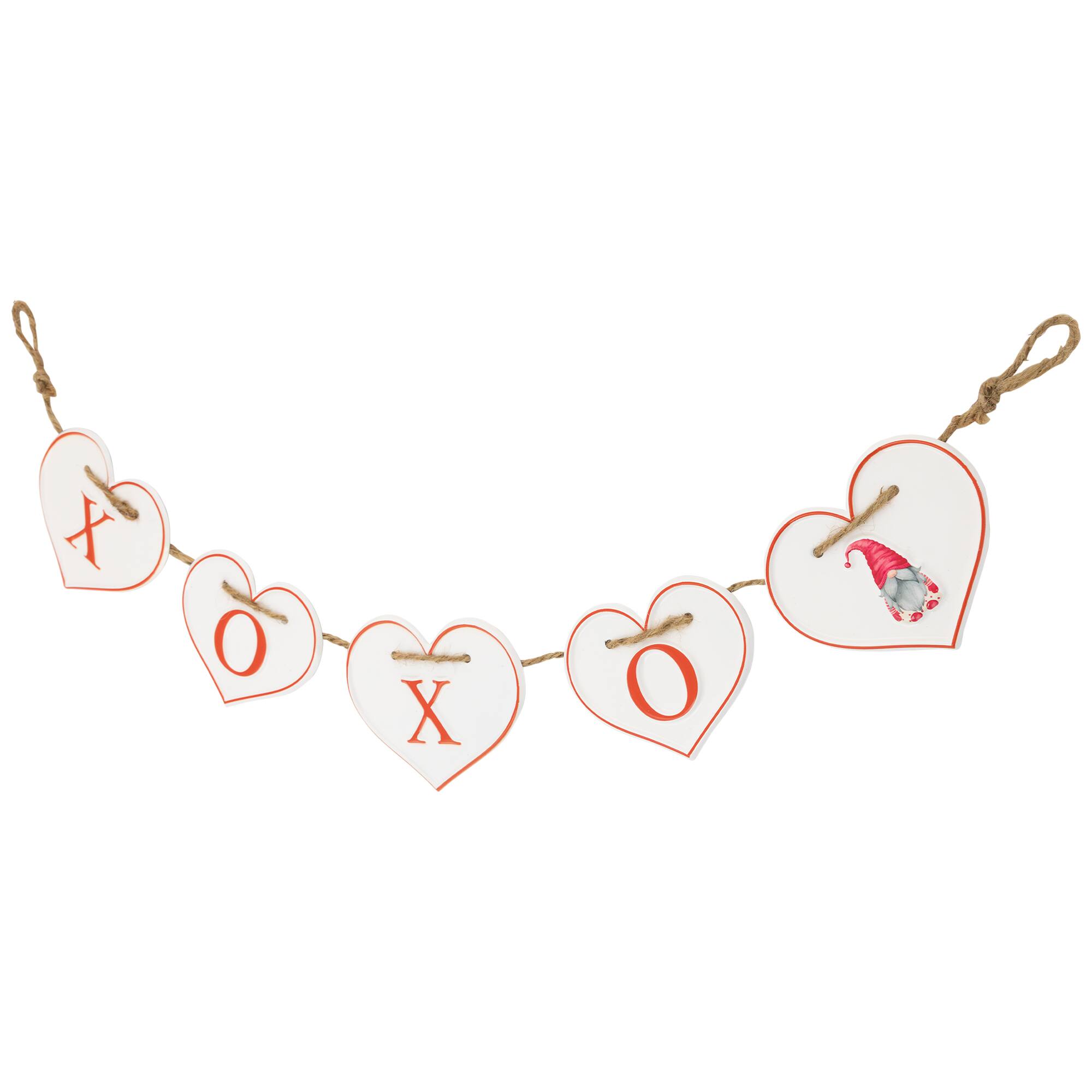 32&#x22; Valentine&#x27;s Day Hearts &#x22;XOXO&#x22; Metal Banner