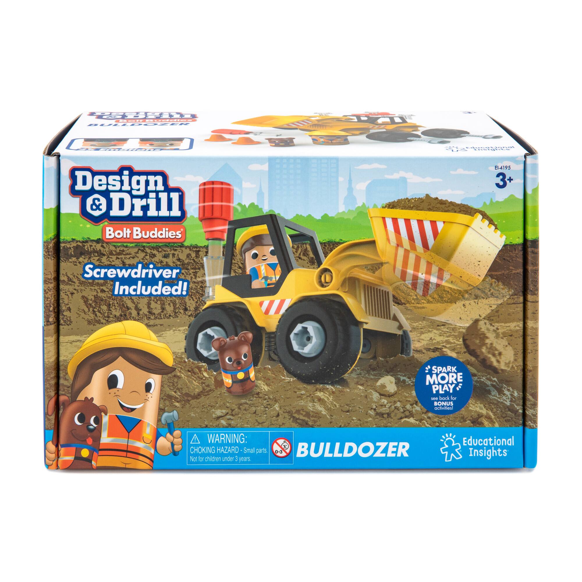 Educational Insights Design &#x26; Drill&#xAE; Bolt Buddies&#xAE; Bulldozer