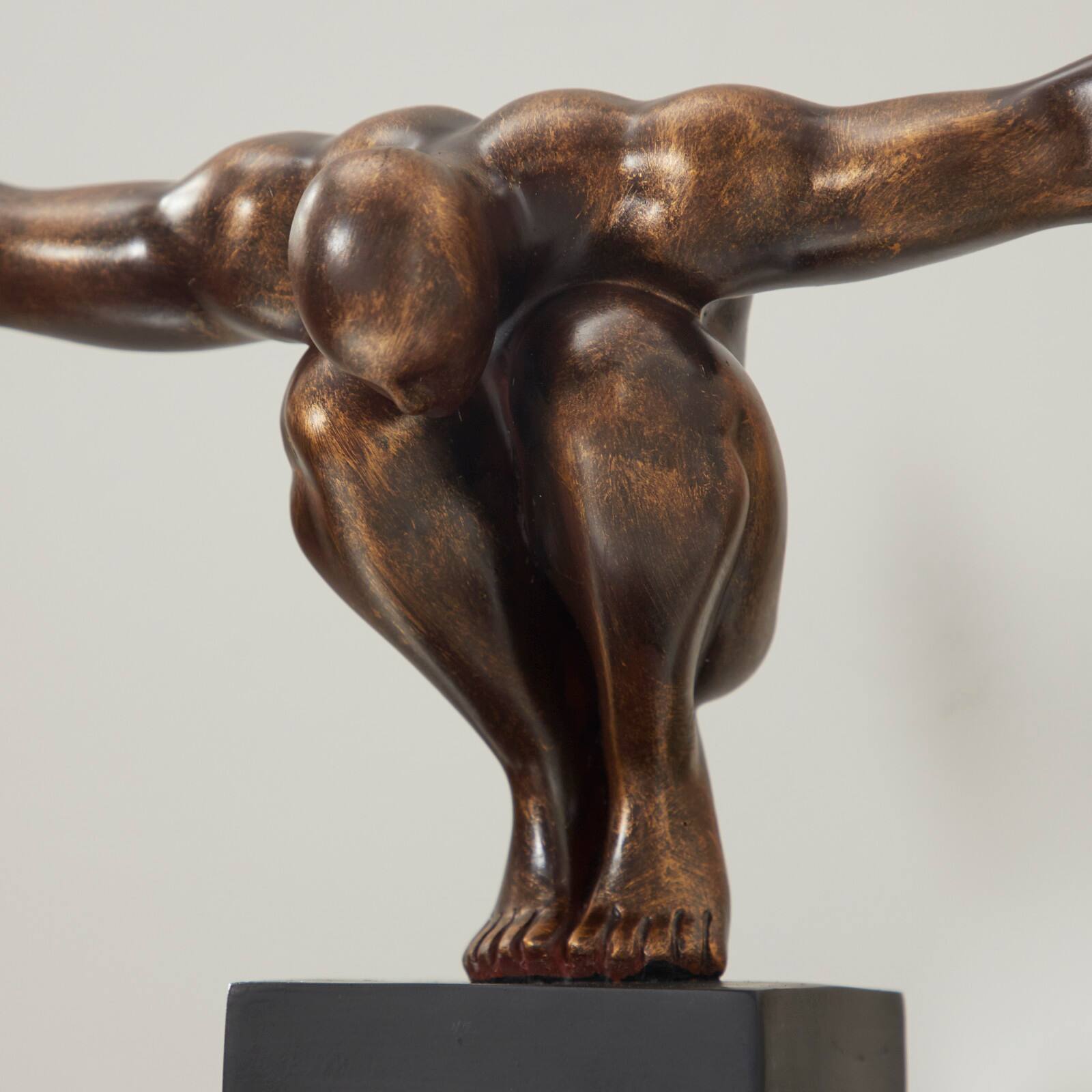 20&#x22; Bronze Human Figure Decor Sculpture