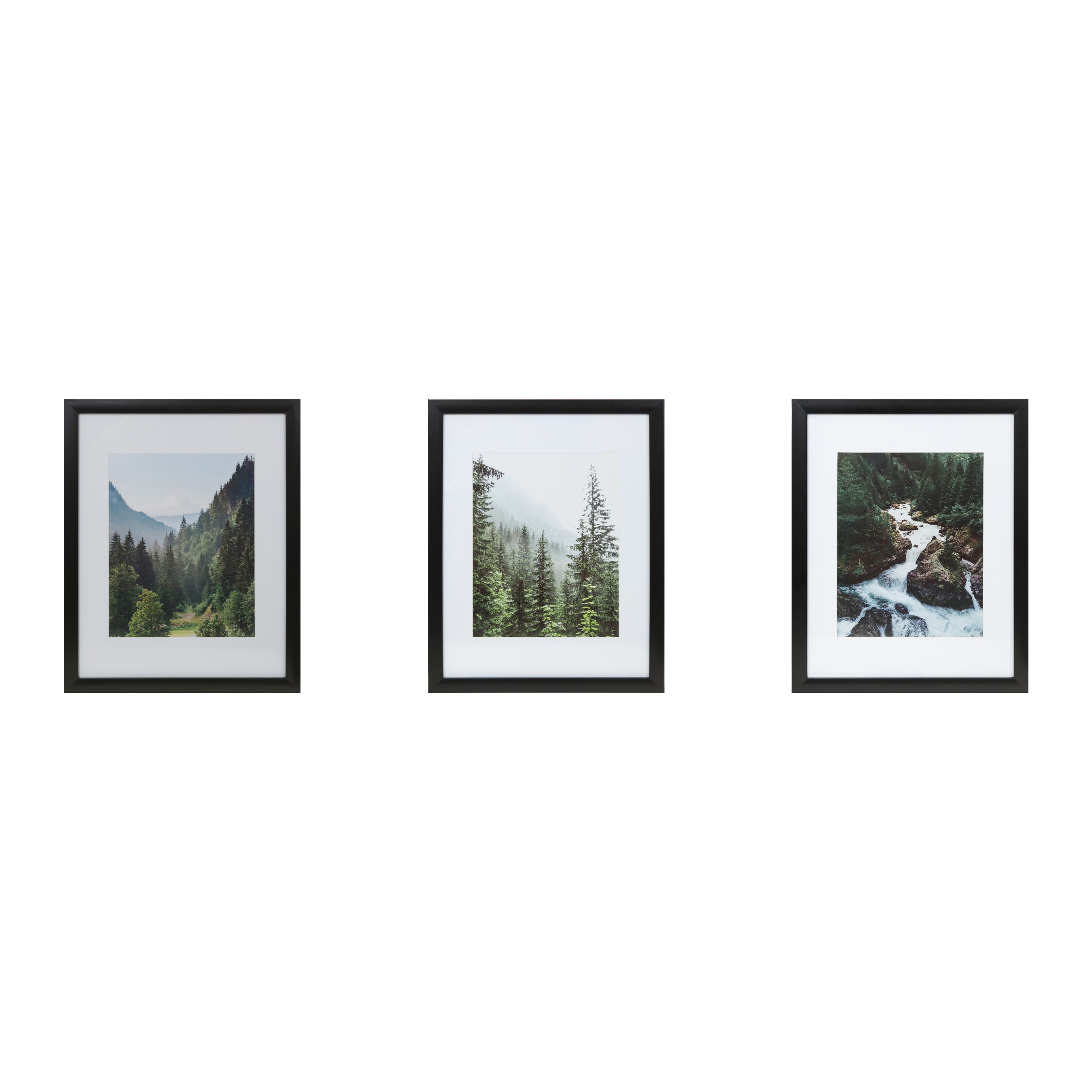 3 Pack White 8 x 8 Frame Set with Mat, Gallery™ by Studio Décor®
