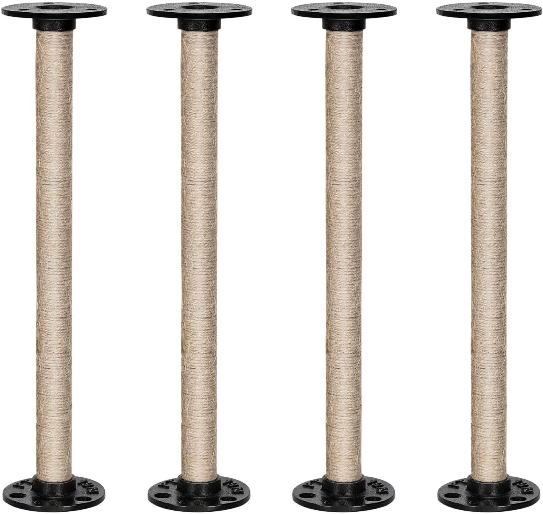 NEX&#x2122; Brown Industrial Pipe Metal Table Legs, 4ct.