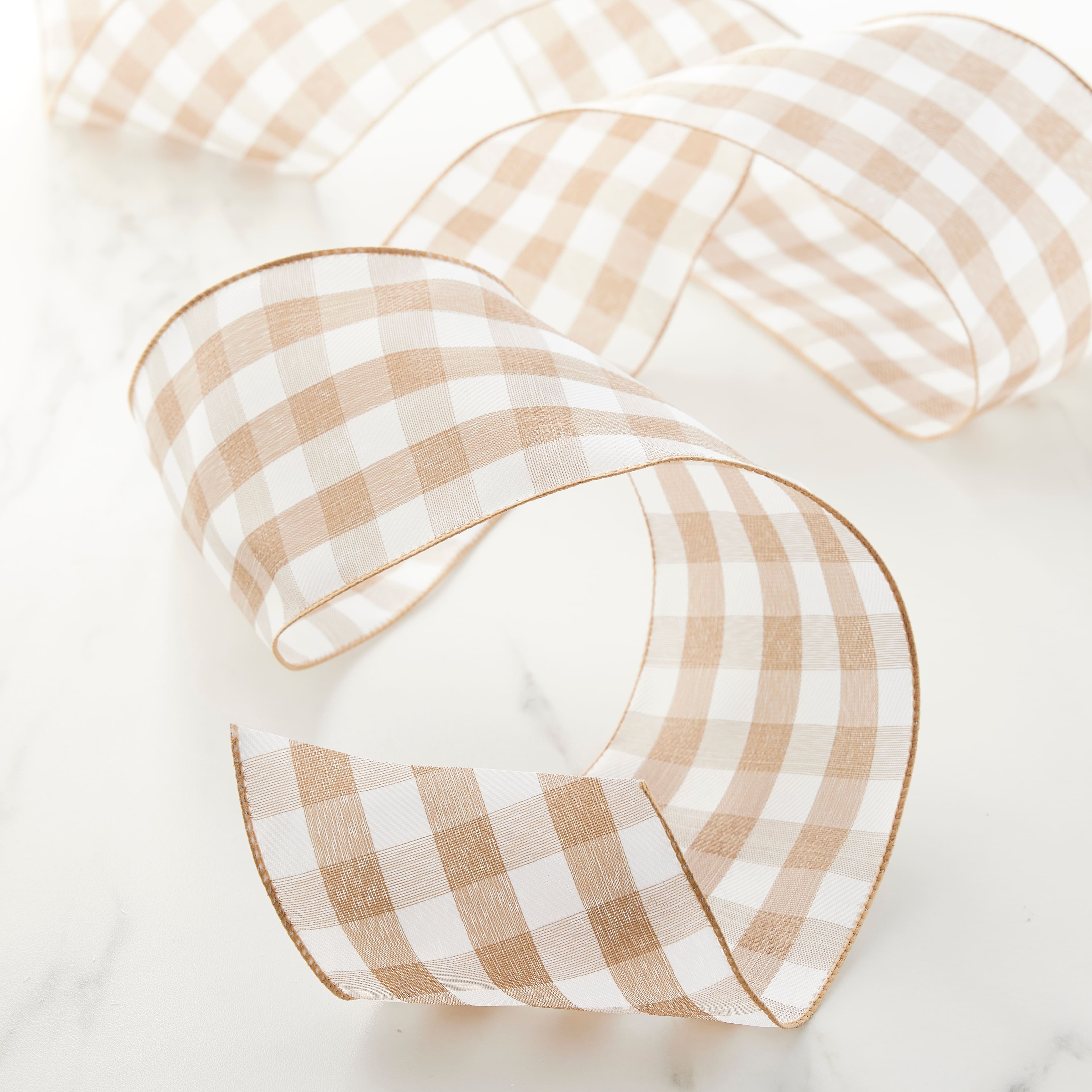4&#x22; x 18ft. Buffalo Check Wired Ribbon by Celebrate It&#x2122; D&#xE9;cor