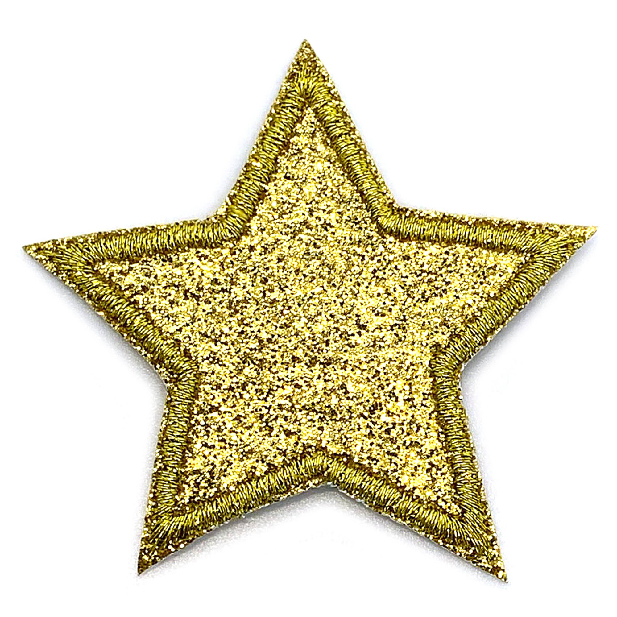 Gwen Studios Iron-On 2" Gold Star Patch, 2ct.