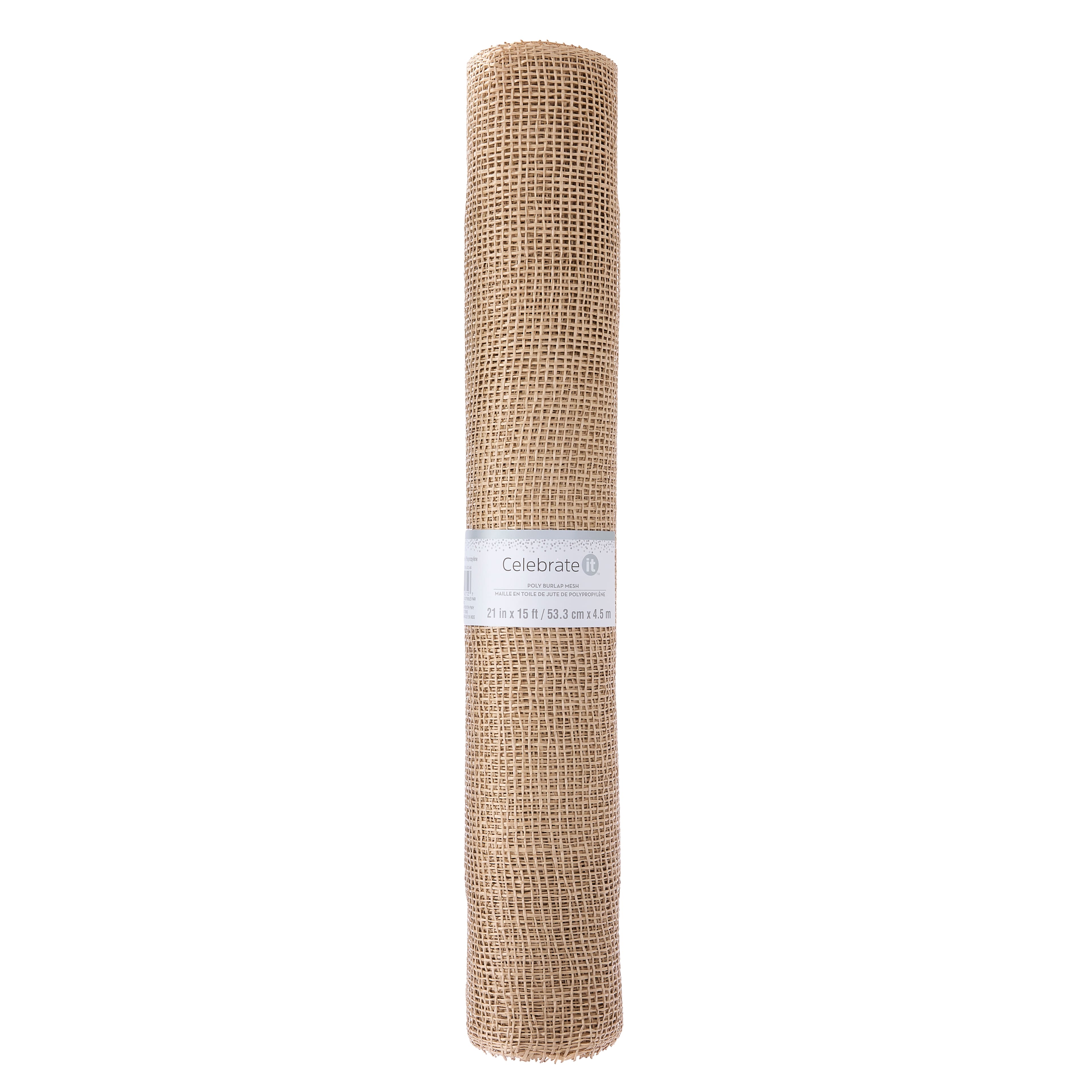 21" x 5yd. Beige Poly Burlap Mesh by Celebrate It™