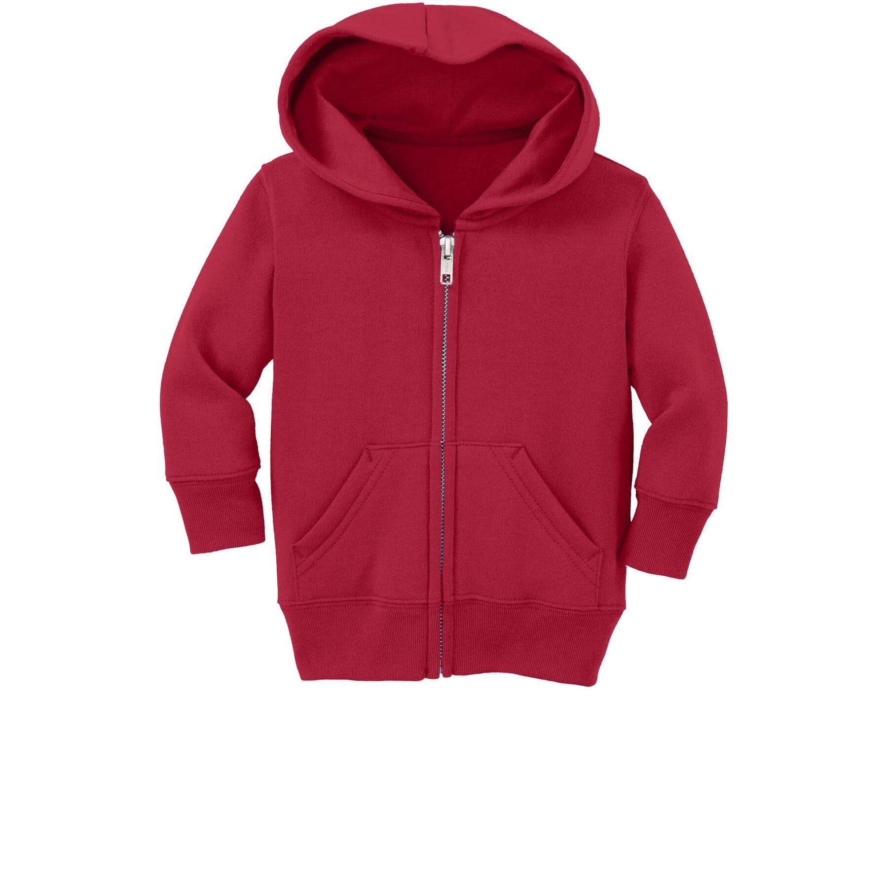 Port & Company® Core Fleece Full-Zip Hooded Infant Sweatshirt