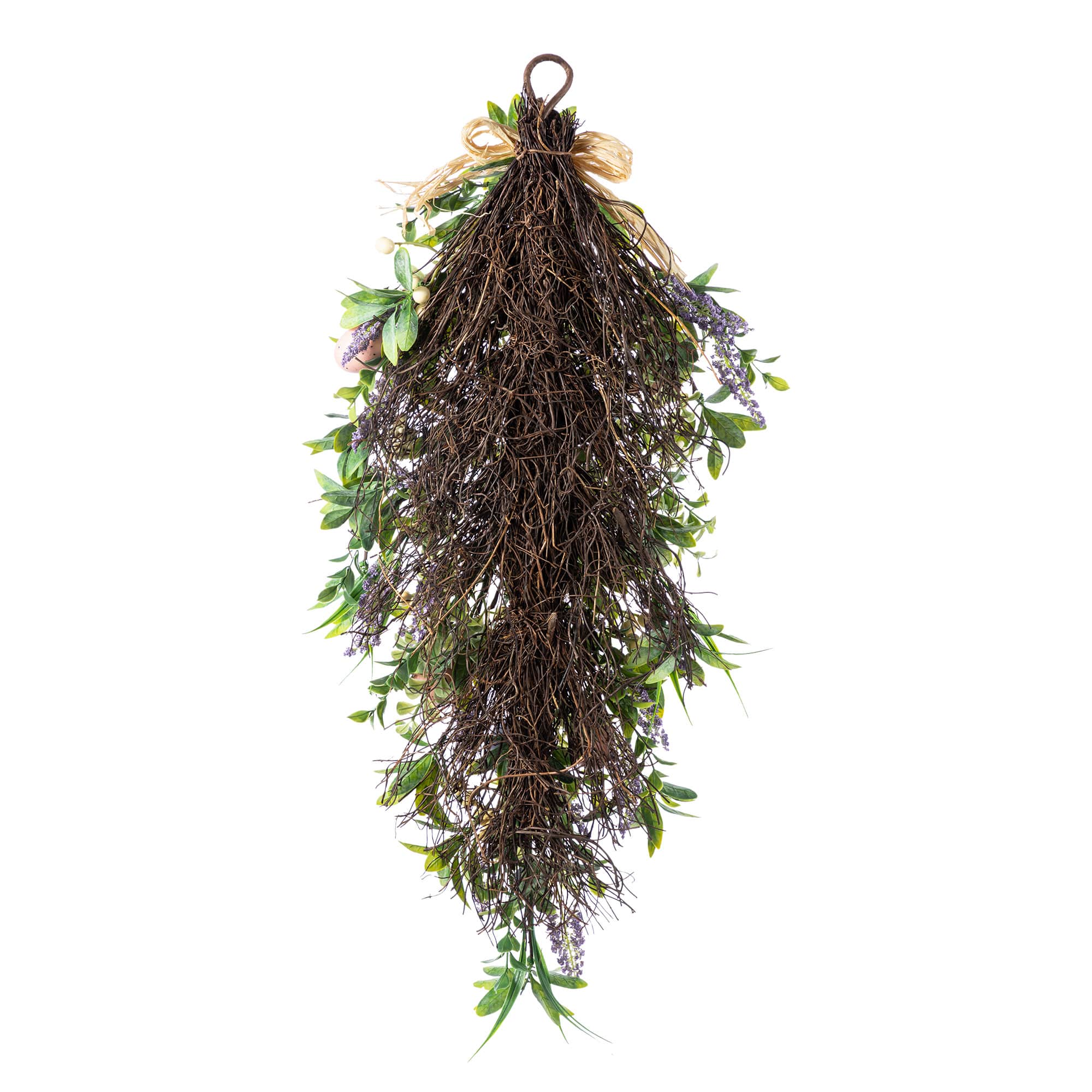 Glitzhome® 28" Easter Egg & Lavender Teardrop