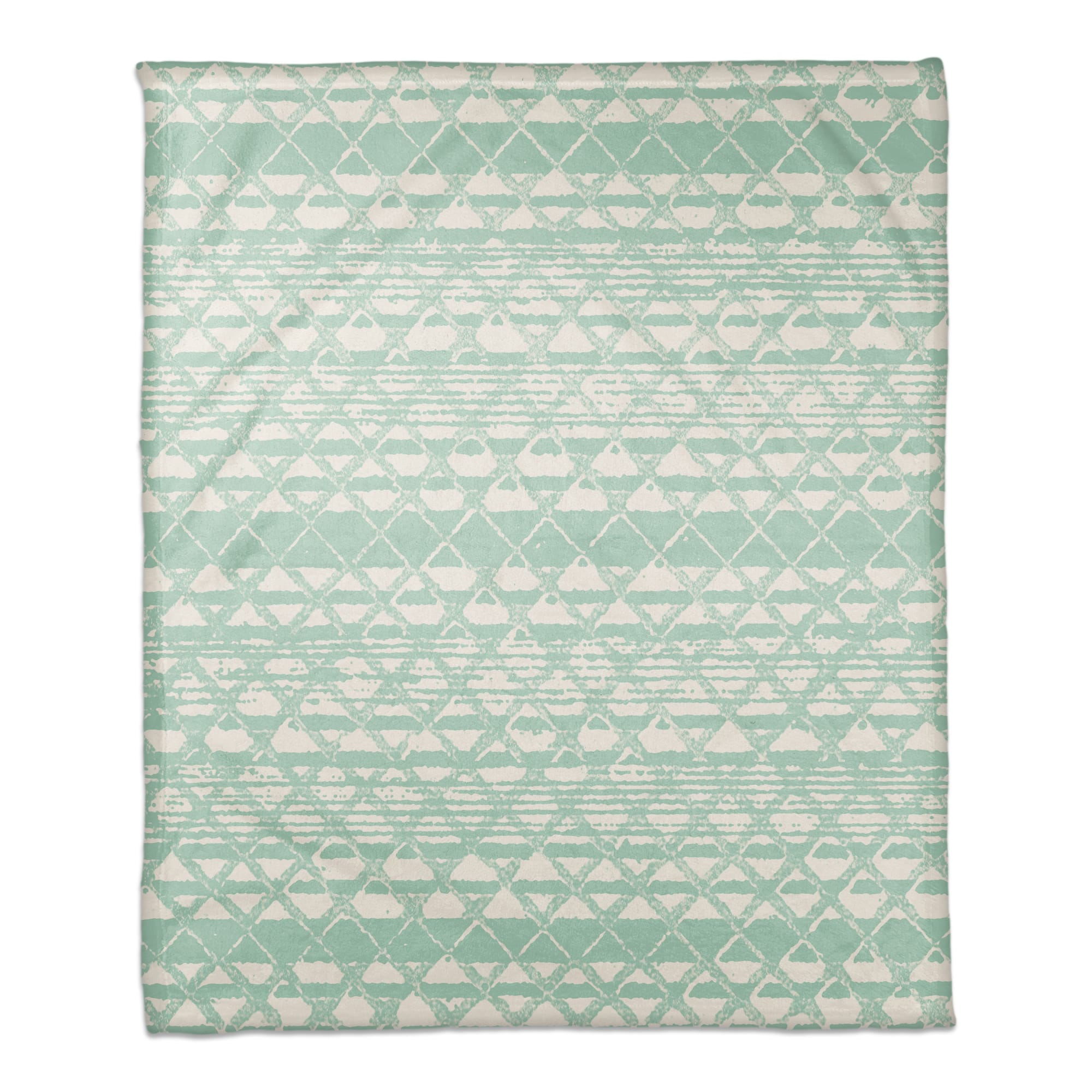 Blue Tribal Fleece Throw Blanket