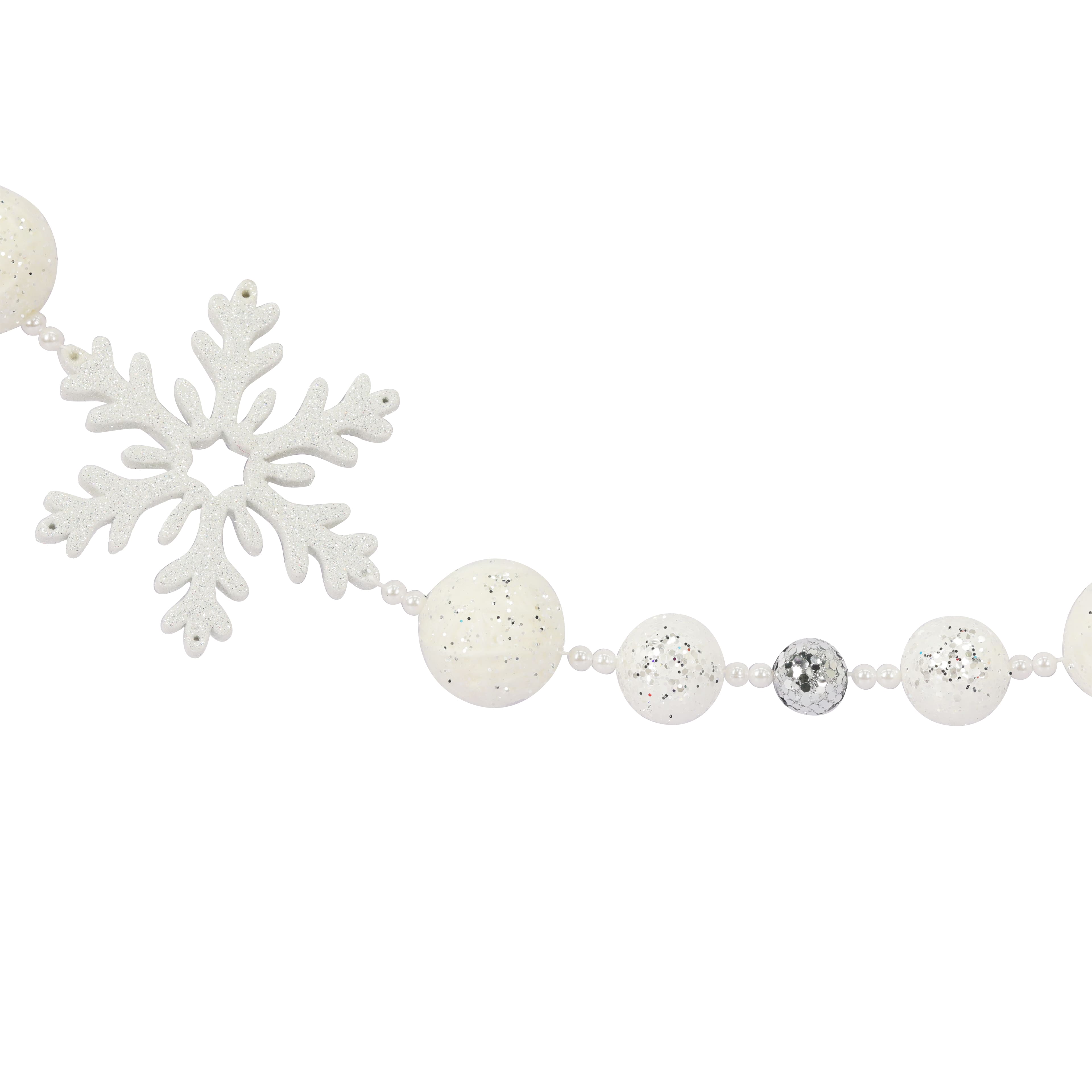 6ft. White Snowflake Garland by Ashland&#xAE;