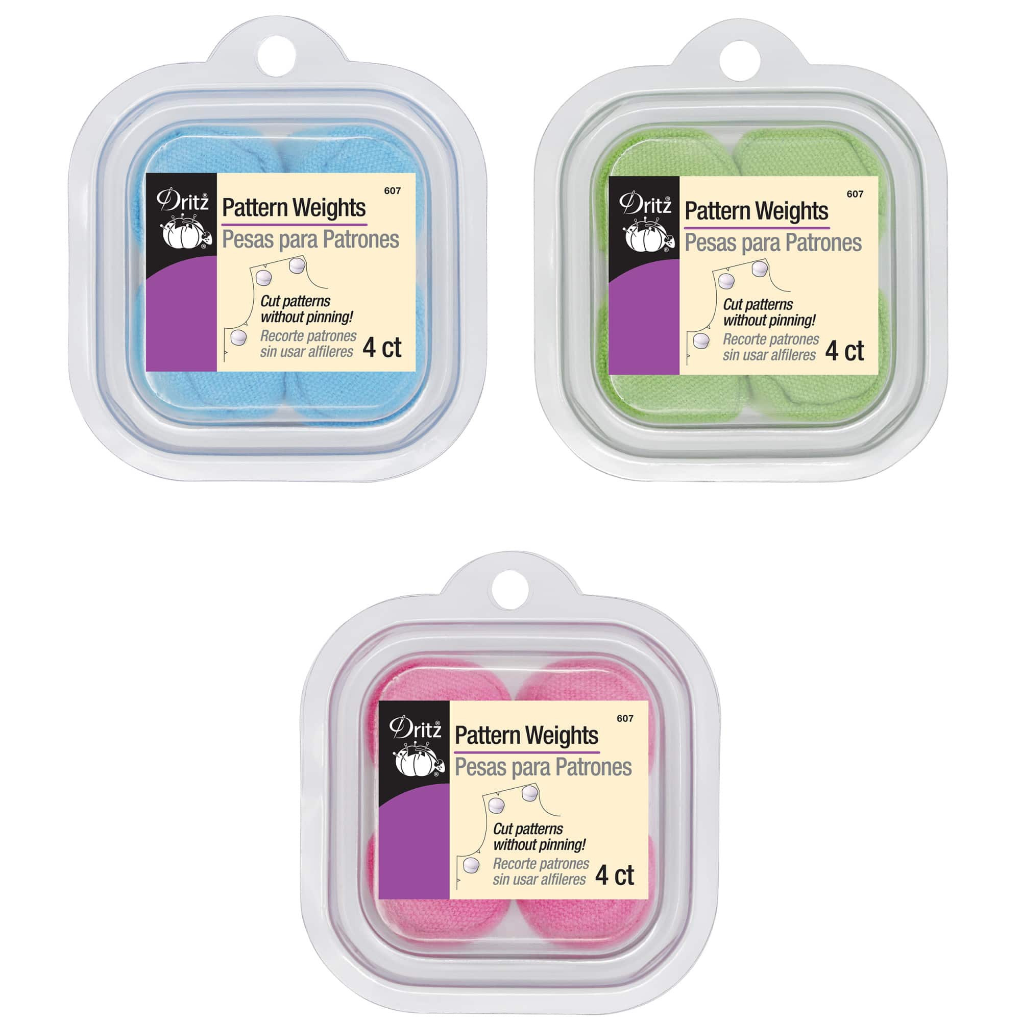 Dritz® Assorted Color Pattern Weights, 3ct.